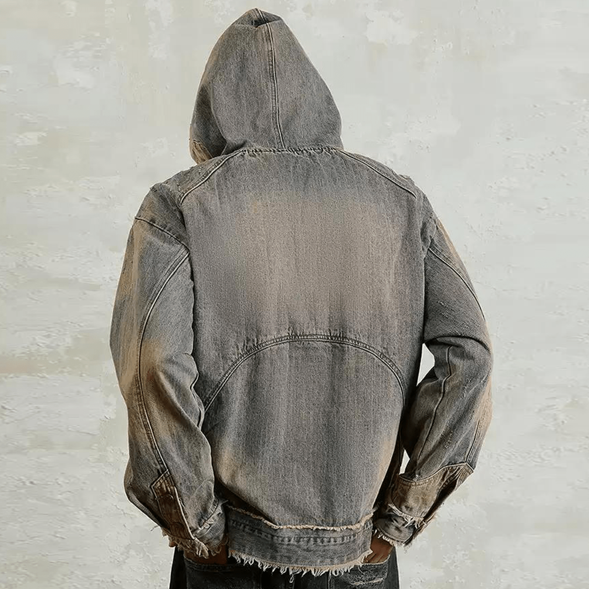 The Maverick Denim Hoodie - Elevated Agenda The Maverick Denim HoodieUnisex Washed Distressed Fuzzy Denim Hoodie Blue XS