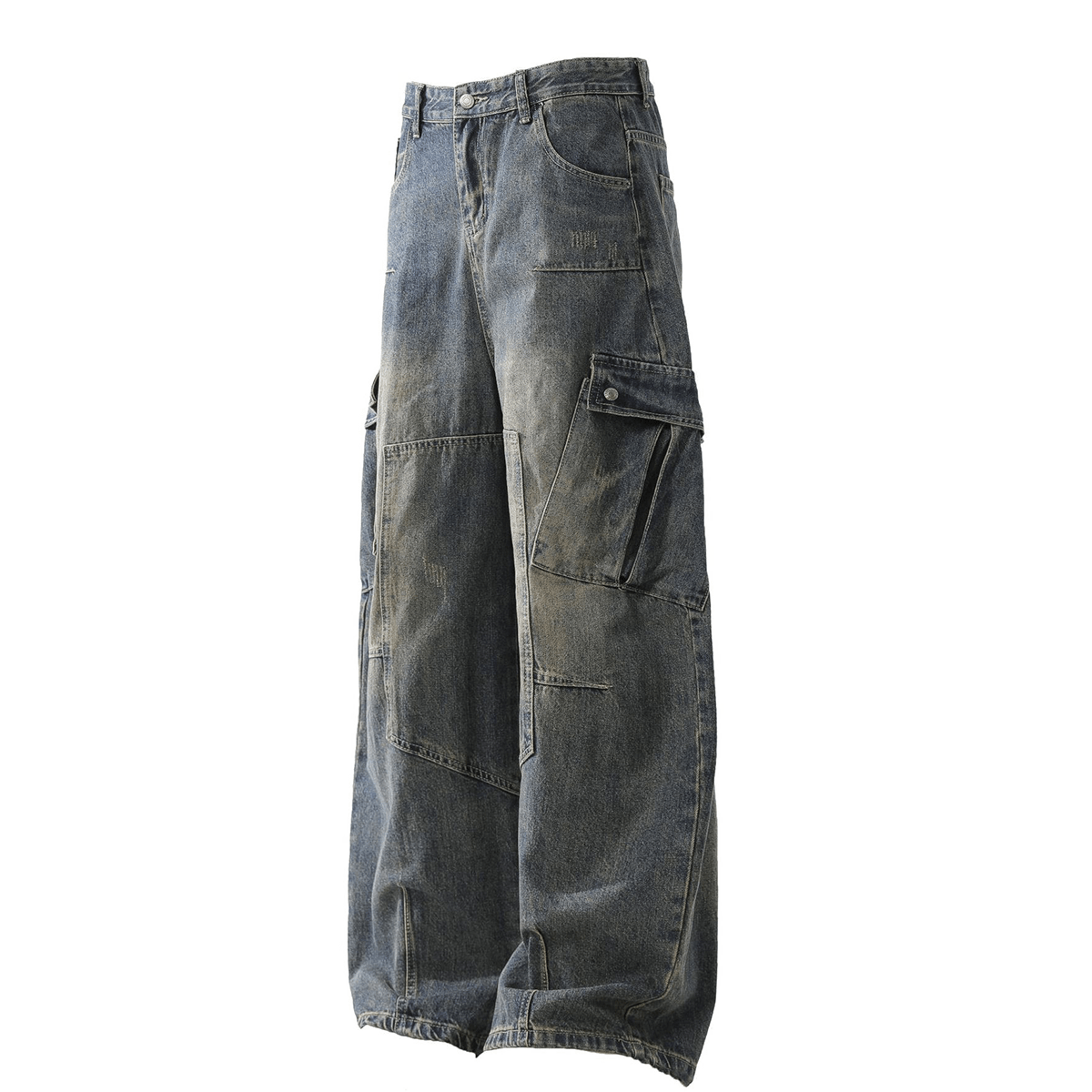 The Founder Jean - Elevated Agenda The Founder JeanHeavyweight Multi-Pocket Washed Vintage Loose Jean Dark Blue S