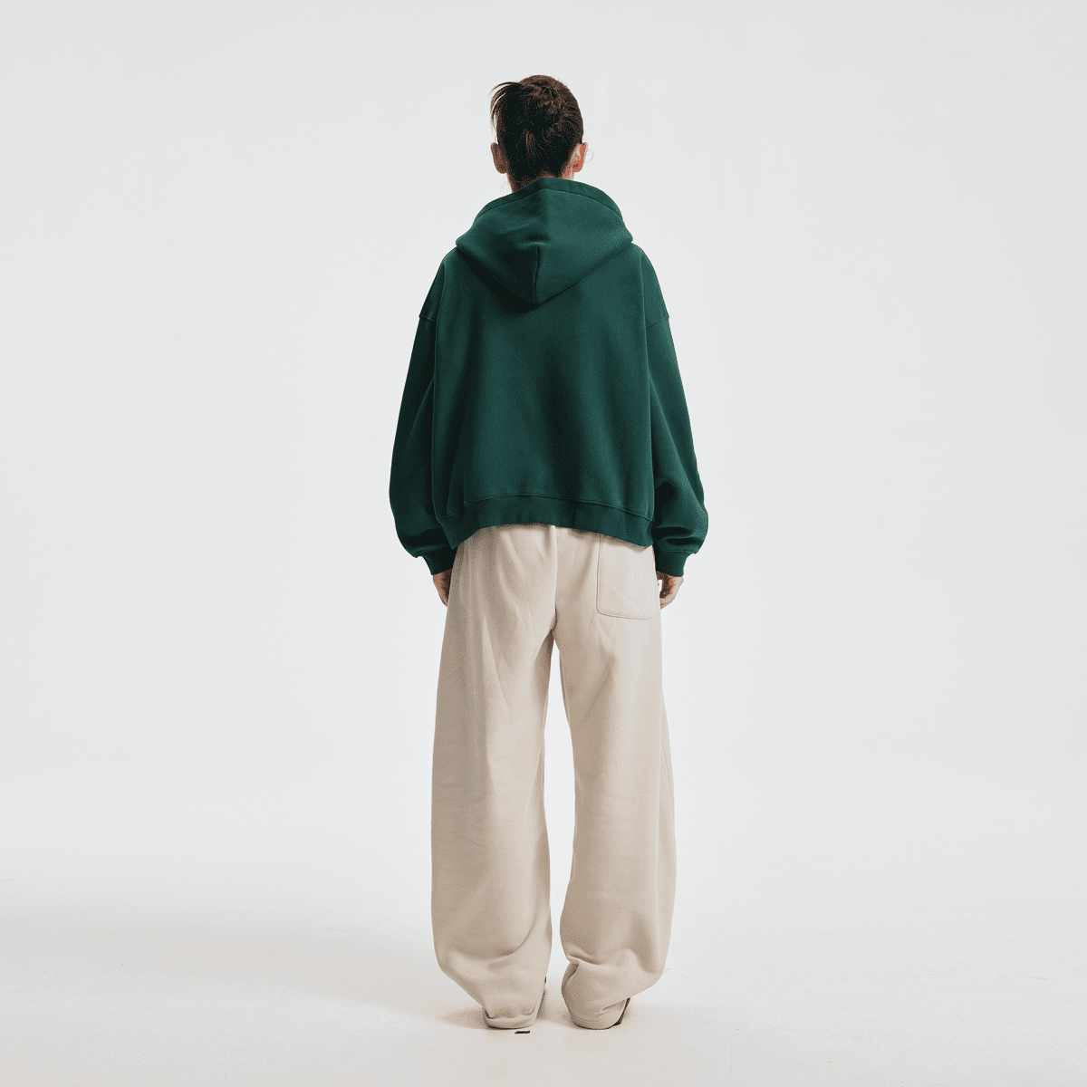 THE FORM Zip - up Hoodie CAN BE PAIRED(380GSM) - Elevated Agenda THE FORM Zip - up Hoodie CAN BE PAIRED(380GSM)Unisex Boxy Cropped Fleece Hoodie(380GSM) Heather Gray S