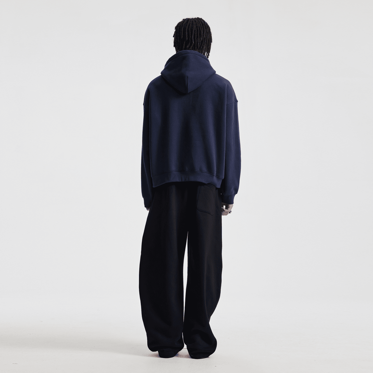 Unisex Boxy Cropped Fleece Zip-up Hoodie(380GSM)