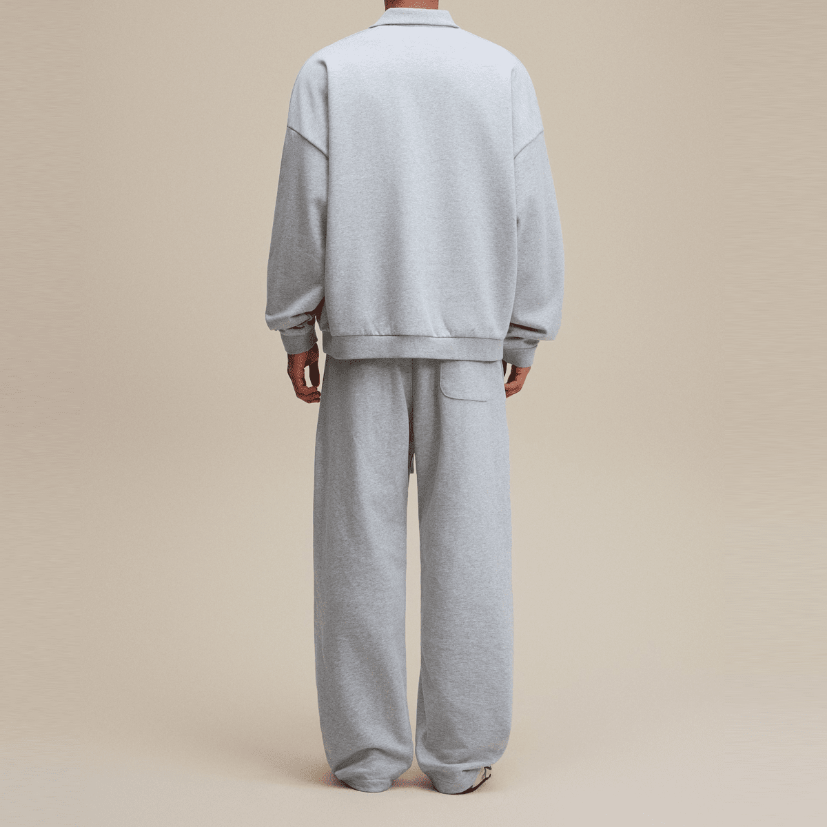 Men’s OFF - DUTY CEO Half - Placket Polo Collar Sweatshirt - Elevated Agenda Men’s OFF - DUTY CEO Half - Placket Polo Collar SweatshirtMen’s Half-Placket Polo Collar Sweatshirt Heather Gray S