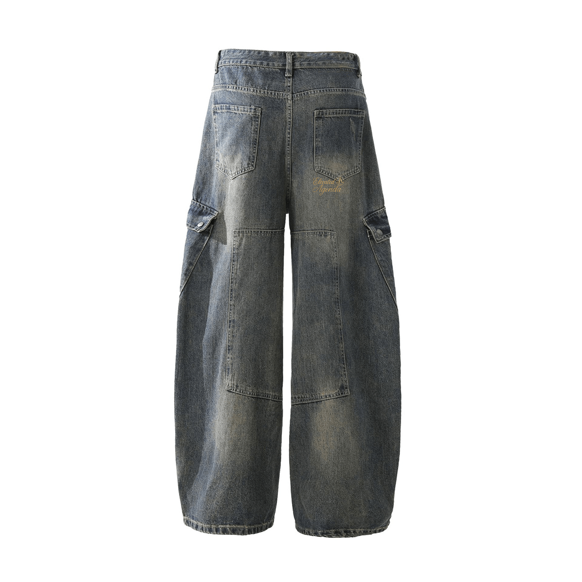 The Founder Jean - Elevated Agenda The Founder JeanHeavyweight Multi-Pocket Washed Vintage Loose Jean Dark Blue S