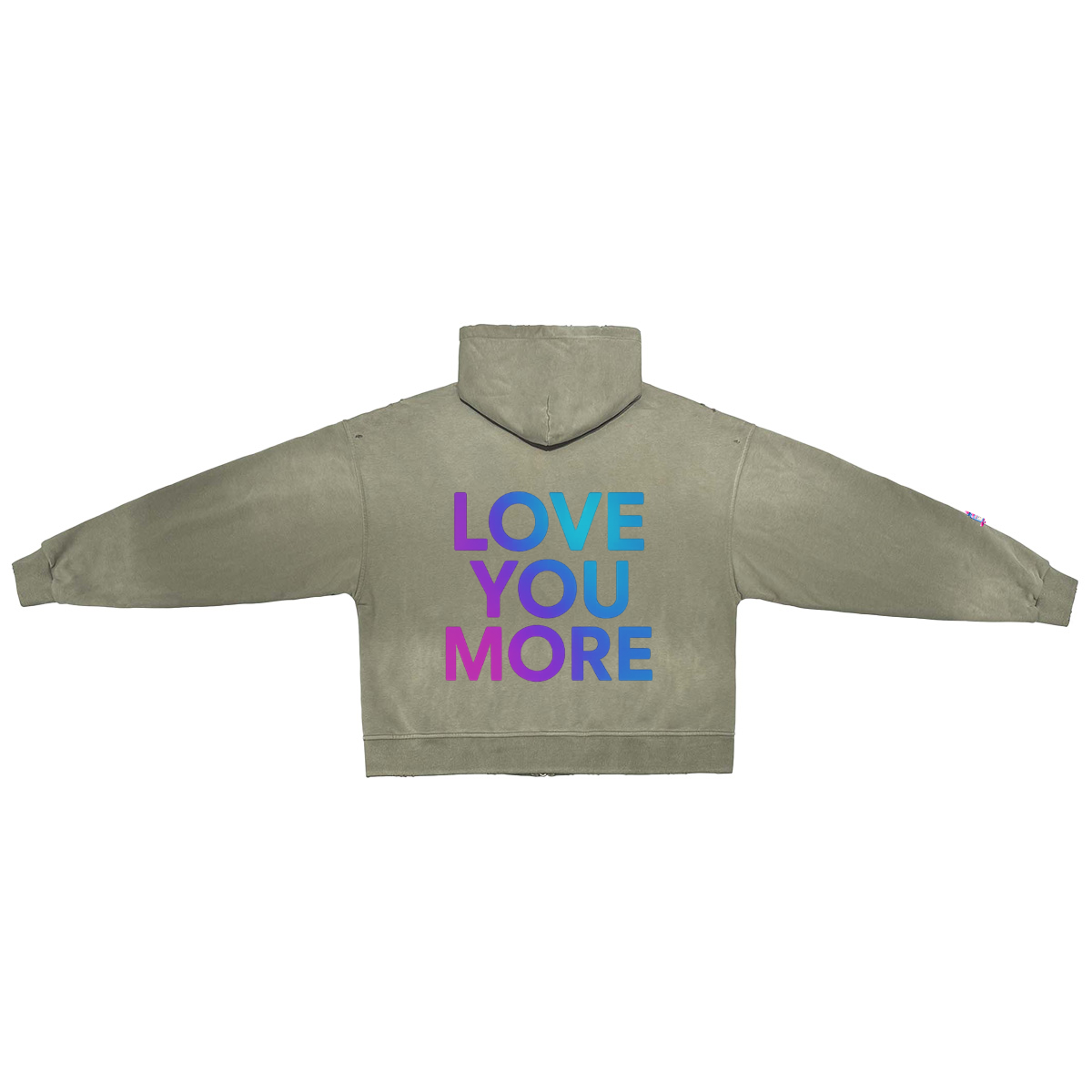 Unisex Washed Distressed Dystopian Streetwear Zip-Up Hoodie(420GSM)