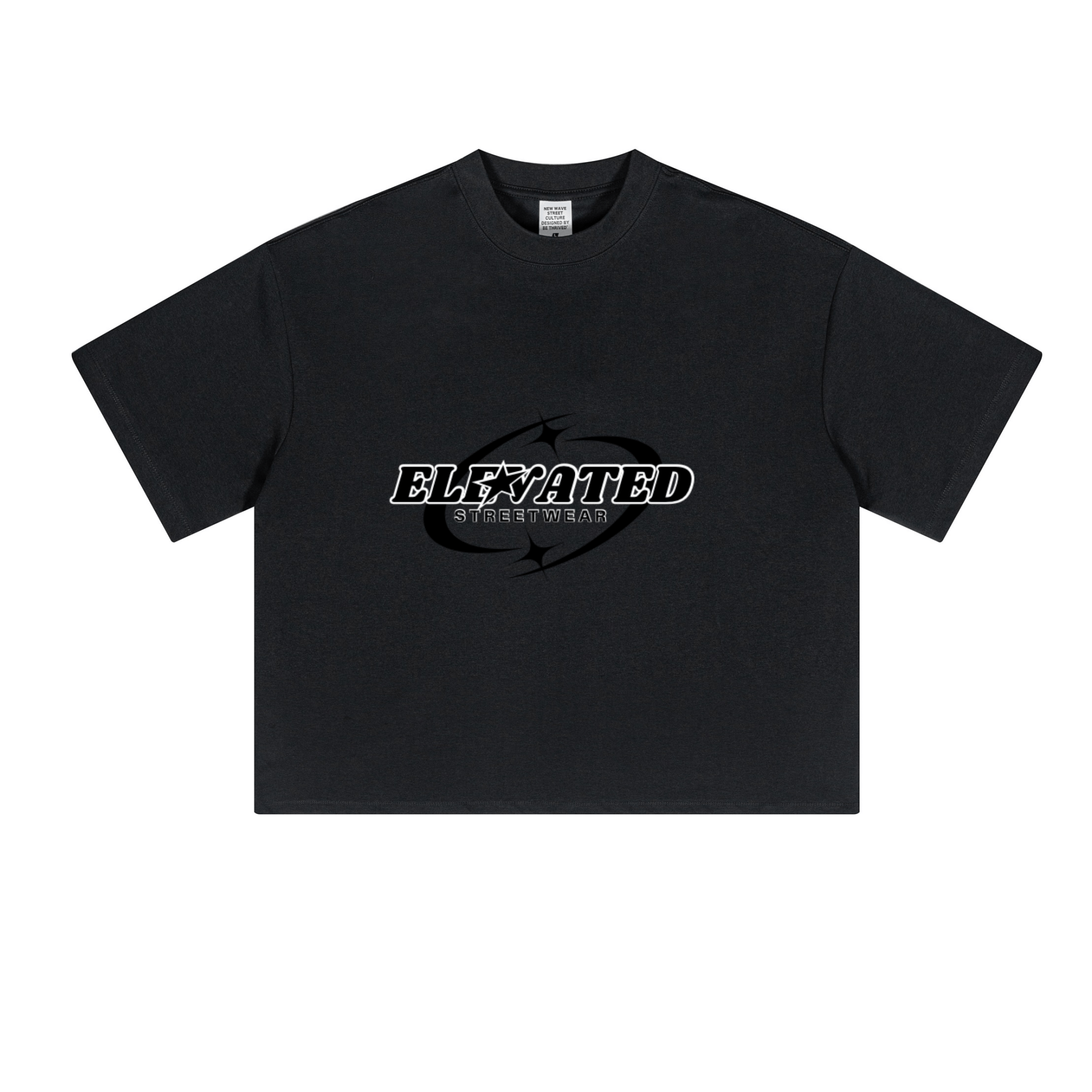 Unisex Short - Sleeved Oversized Cropped T-Shirt(230GSM) - Elevated Agenda Unisex Short - Sleeved Oversized Cropped T-Shirt(230GSM)230gsm Unisex Short-Sleeved Oversized T-Shirt Black XS