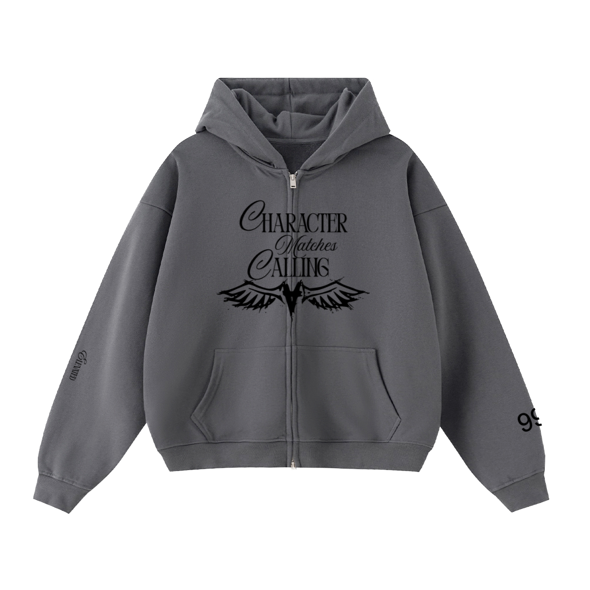 Unisex Cropped Double-Zip Hoodie (460 GSM)