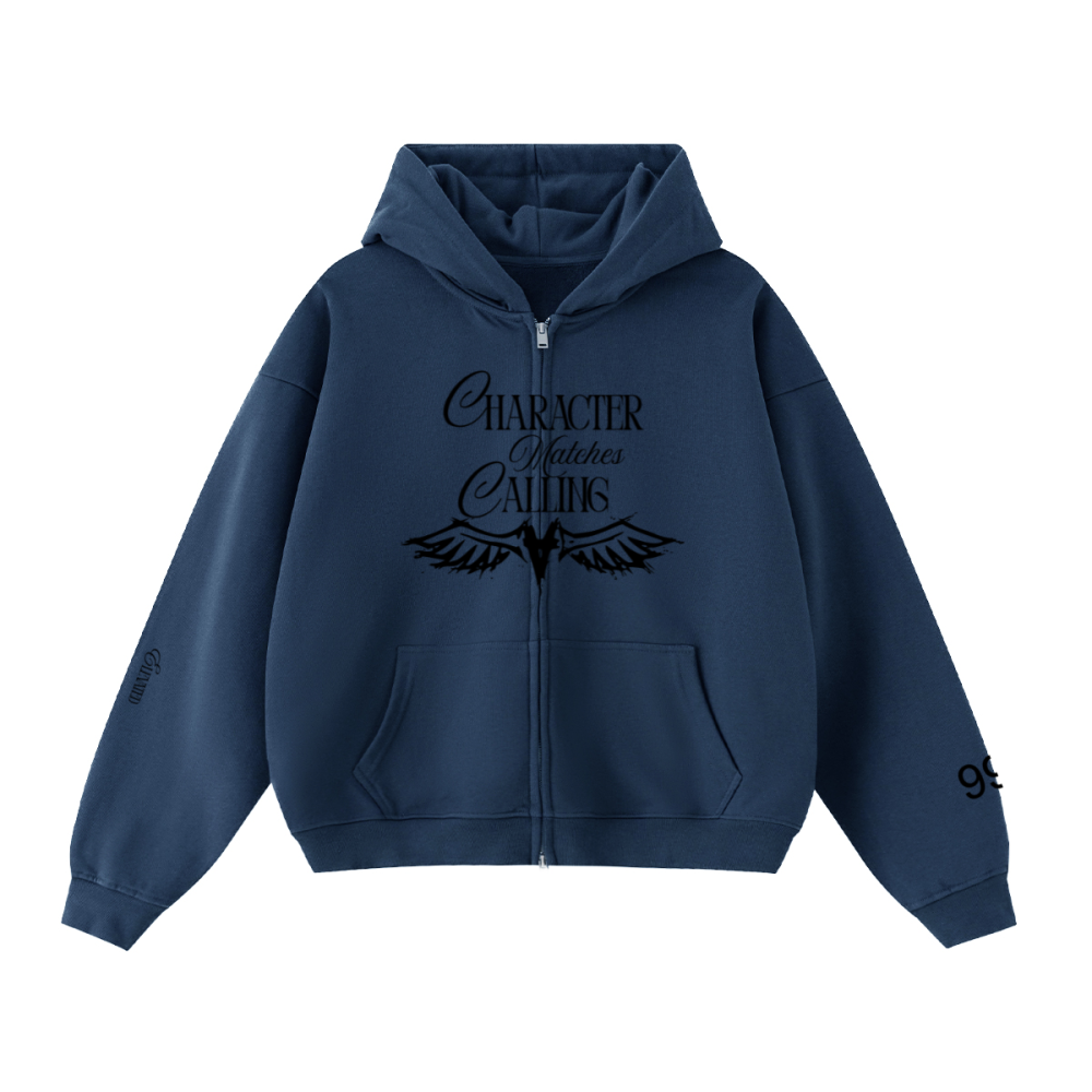 Unisex Cropped Double-Zip Hoodie (460 GSM)