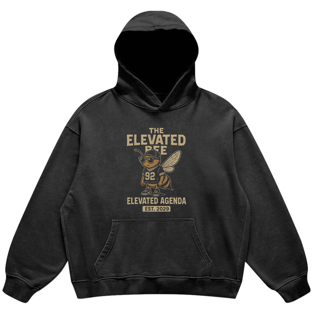 THE DRONE VARSITY Super Heavyweight Hoodie(440GSM) - Elevated Agenda THE DRONE VARSITY Super Heavyweight Hoodie(440GSM)440GSM Unisex Super Heavyweight Oversized Retro Hoodie Faded Black S