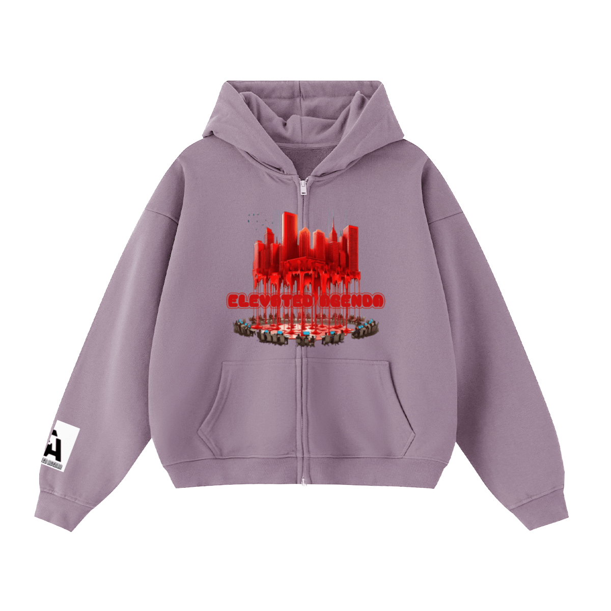 THE MATRIX Double - Zip Hoodie (460 GSM) - Elevated Agenda THE MATRIX Double - Zip Hoodie (460 GSM)Unisex Cropped Double-Zip Hoodie (460 GSM) White XS