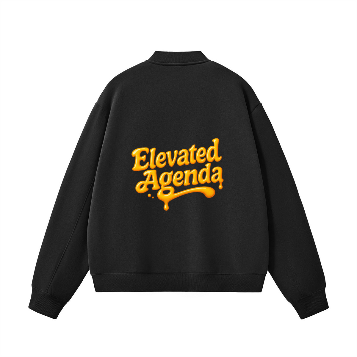 THE POWER MOVE Zip - Up Baseball Jacket(360GSM) - Elevated Agenda THE POWER MOVE Zip - Up Baseball Jacket(360GSM)Unisex Fleece Zip-Up Baseball Jacket(360GSM) Black S