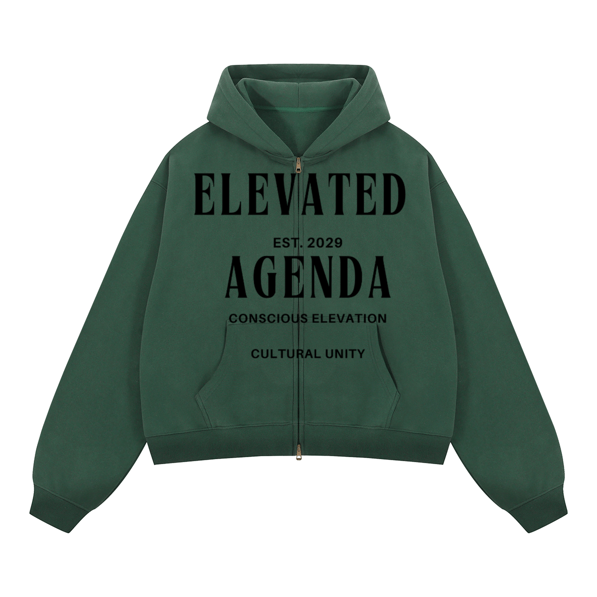 THE FORM Zip - up Hoodie CAN BE PAIRED(380GSM) - Elevated Agenda THE FORM Zip - up Hoodie CAN BE PAIRED(380GSM)Unisex Boxy Cropped Fleece Hoodie(380GSM) Heather Gray S
