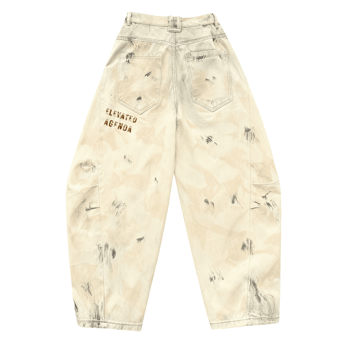 The Ascend Jean - Elevated Agenda The Ascend JeanUnisex Elaborately Designed Wide-leg Curved Blade Jeans Ochre S