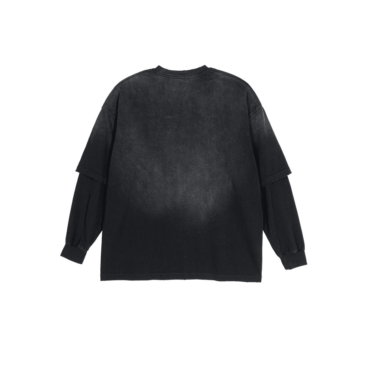 The Foundation Long - Sleeve(280GSM) - Elevated Agenda The Foundation Long - Sleeve(280GSM)Unisex Washed Vintage Double-gauze Long-sleeve T-shirt(280GSM) Black S