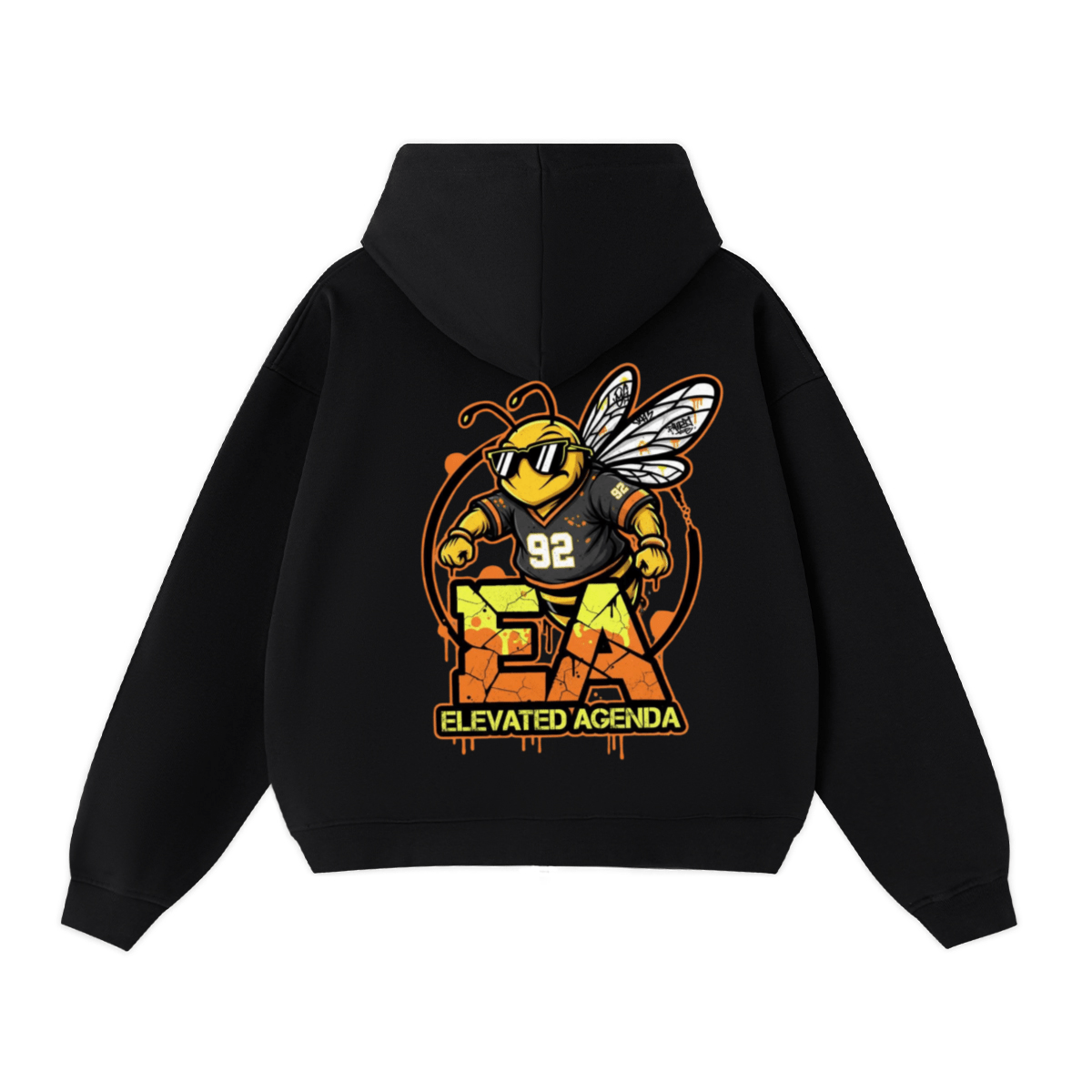 THE AGENDA Cropped Oversized Zip - up Hoodie (460 GSM) - Elevated Agenda THE AGENDA Cropped Oversized Zip - up Hoodie (460 GSM)Unisex Cropped Oversized Zip-up Hoodie (460 GSM) Black XS