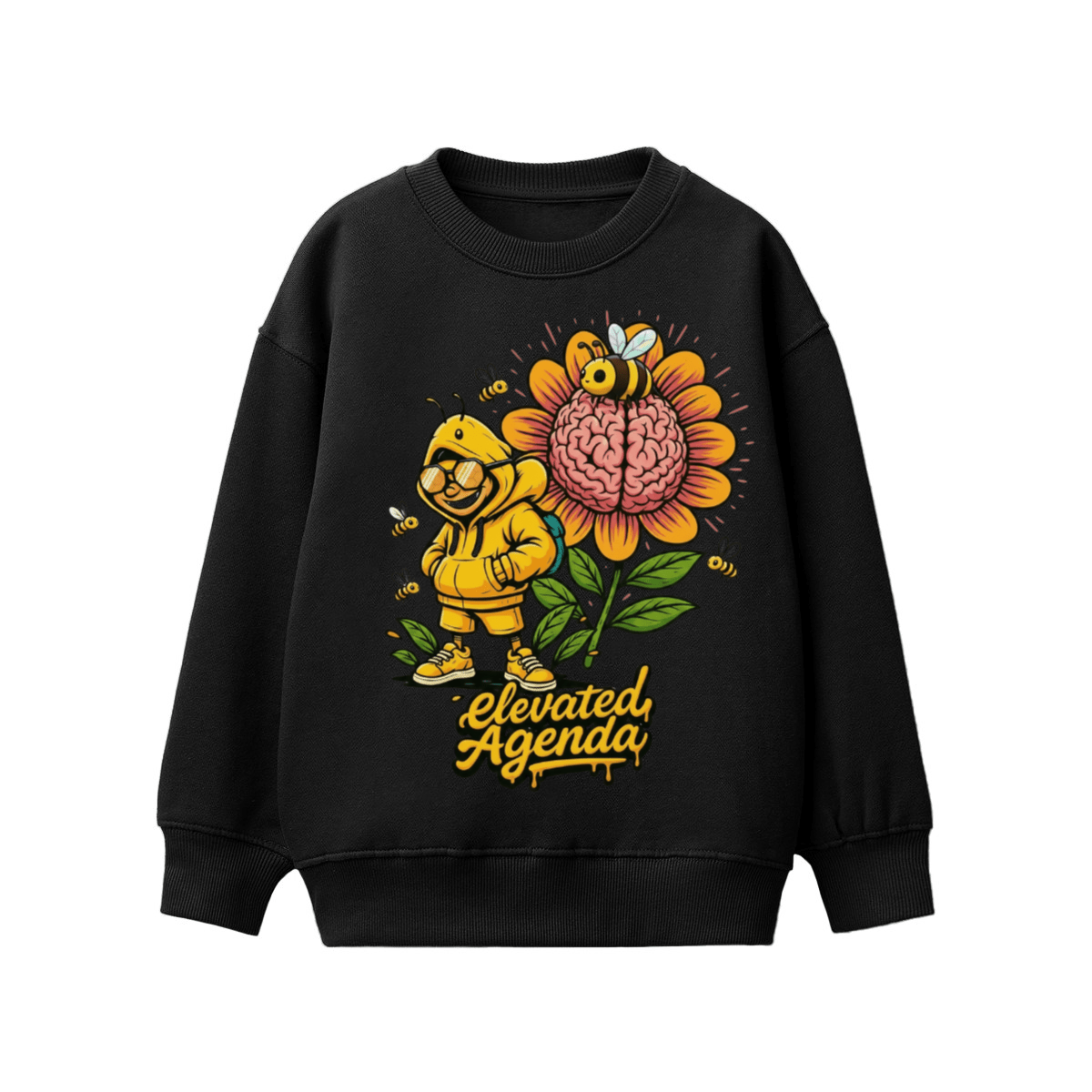 BEE'S AGENDA Children's Fleece Sweatshirt(360GSM) - Elevated Agenda BEE'S AGENDA Children's Fleece Sweatshirt(360GSM)Unisex Children's Fleece Sweatshirt(360GSM) Black XS/110