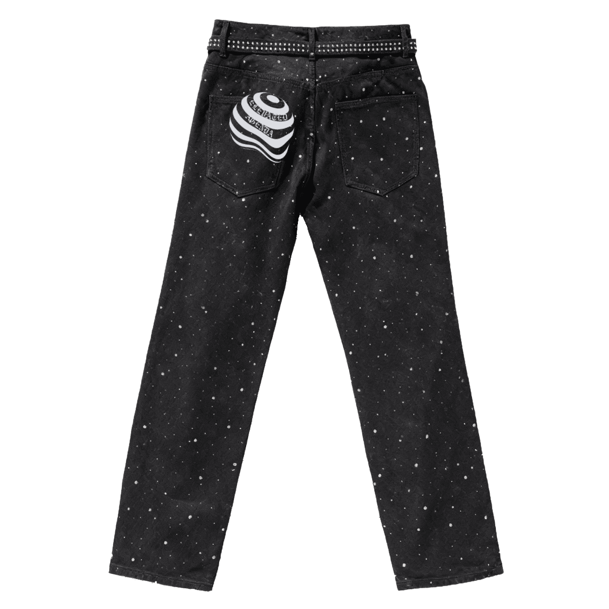THE LIMELIGHT RHINESTONE Jeans - Elevated Agenda THE LIMELIGHT RHINESTONE JeansUnisex Rhinestone Star Loose Straight Jeans Black S