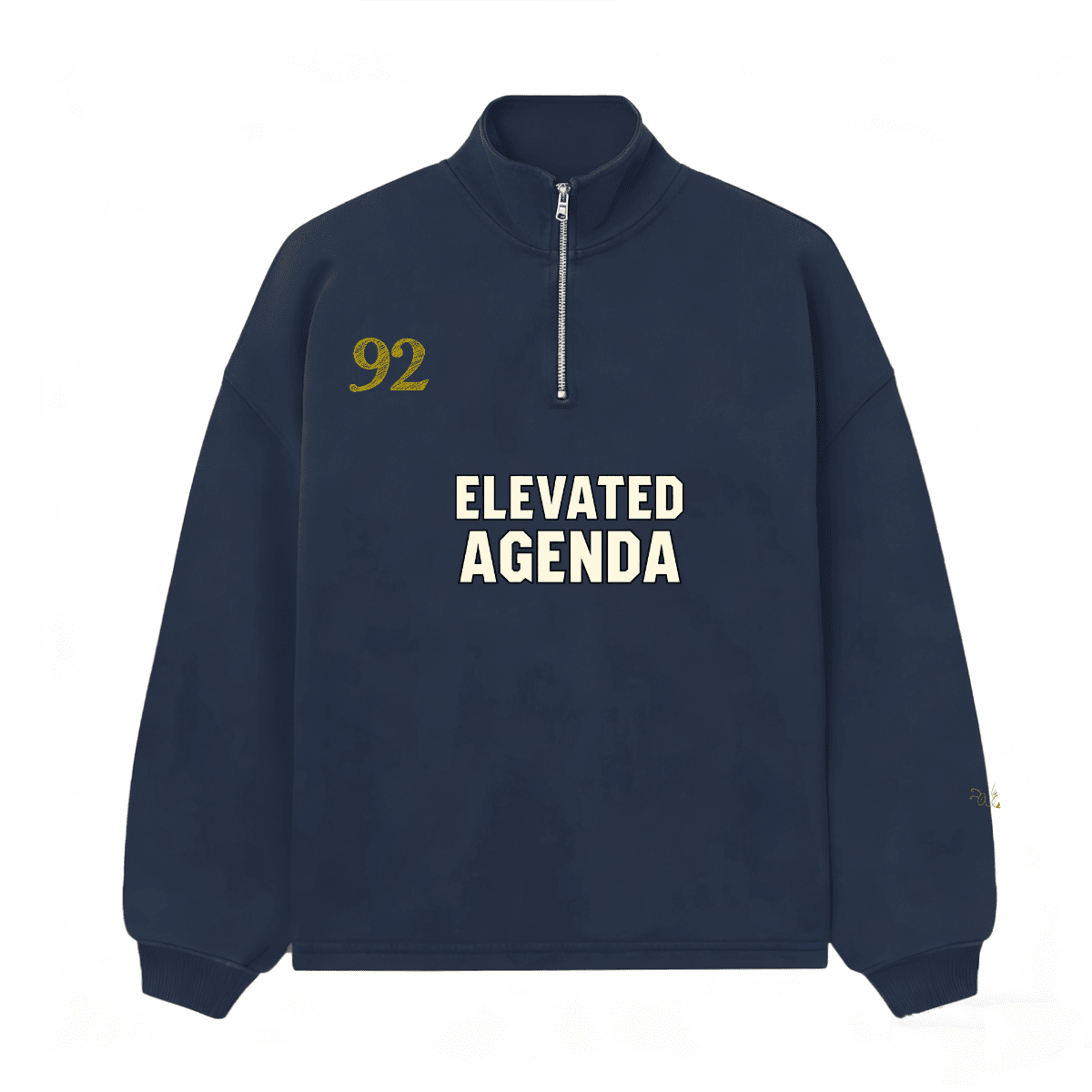 Unisex Stand - Up Collar Half - Zip Panelled Sweatshirt(460GSM) - Elevated AgendaUnisex Stand - Up Collar Half - Zip Panelled Sweatshirt(460GSM)Unisex Stand-Up Collar Half-Zip Panelled Sweatshirt(460GSM) Smoky Blue XS