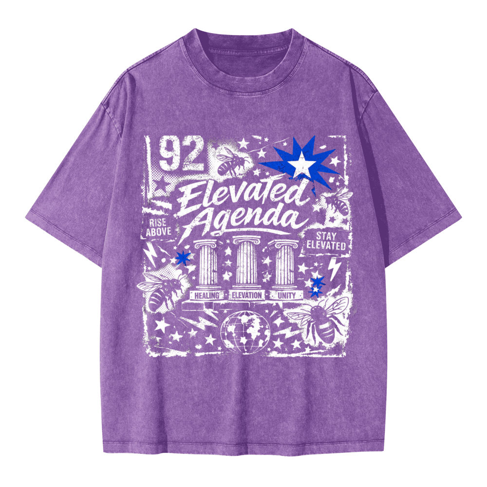 Unisex Heavyweight Oversized Snow Wash T-shirt(285GSM) - Elevated AgendaUnisex Heavyweight Oversized Snow Wash T-shirt(285GSM)285GSM Unisex Oversized Snow Wash T-shirt Purple XS