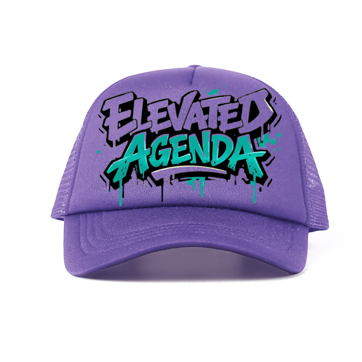 Elevated spray ground Foam Trucker Hat with Mesh Panels - Elevated AgendaElevated spray ground Foam Trucker Hat with Mesh PanelsFoam Trucker Hat with Mesh Panels Black