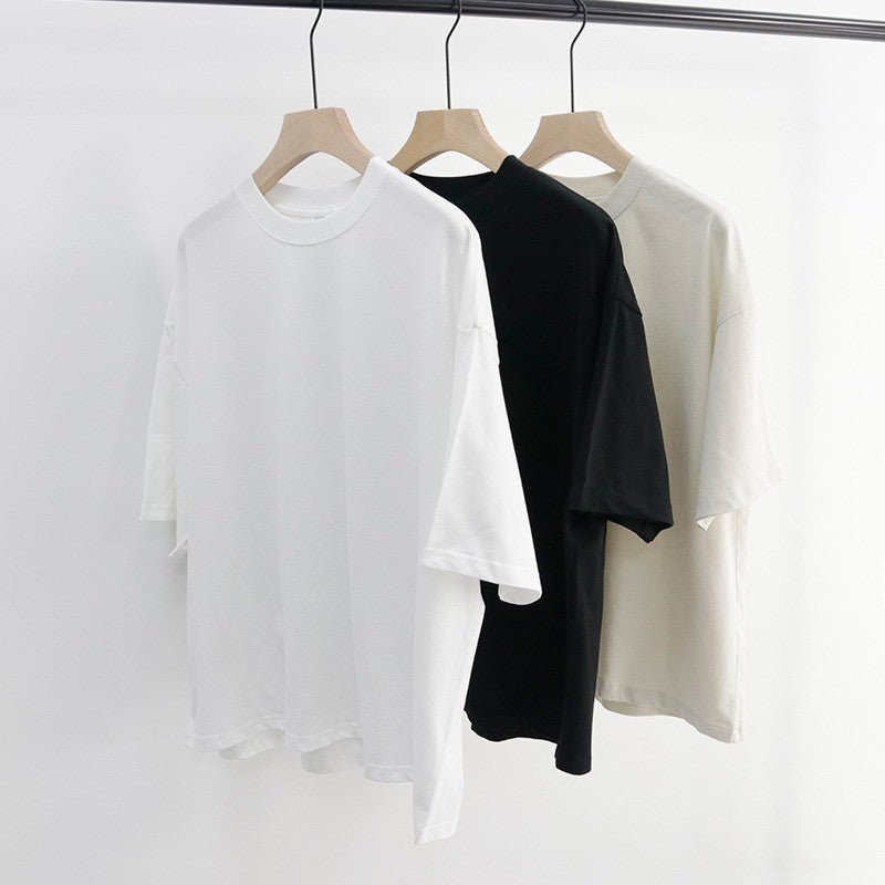 Unisex Short - Sleeved Oversized Cropped T-Shirt(230GSM) - Elevated Agenda Unisex Short - Sleeved Oversized Cropped T-Shirt(230GSM)230gsm Unisex Short-Sleeved Oversized T-Shirt Black XS
