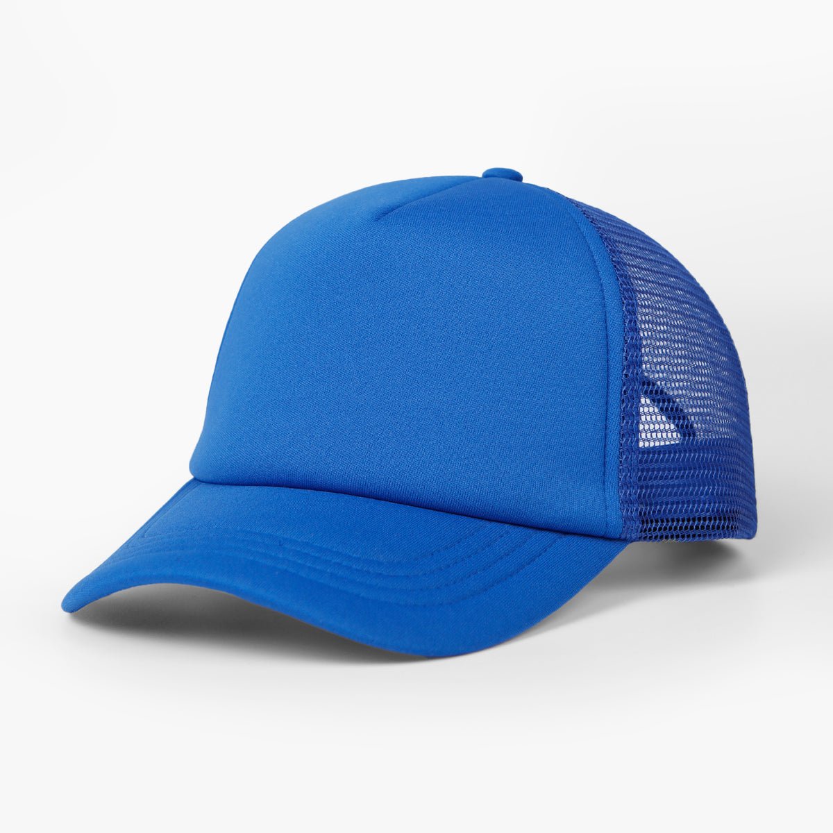 Foam Trucker Hat with Mesh Panels - Elevated AgendaFoam Trucker Hat with Mesh PanelsFoam Trucker Hat with Mesh Panels Royal Blue