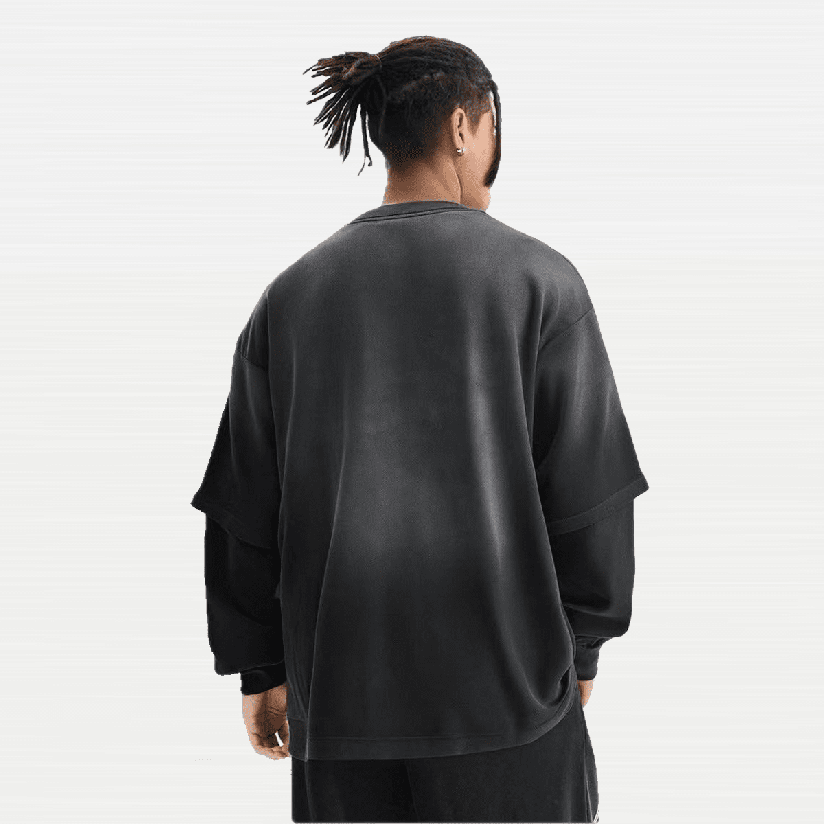 The Foundation Long - Sleeve(280GSM) - Elevated Agenda The Foundation Long - Sleeve(280GSM)Unisex Washed Vintage Double-gauze Long-sleeve T-shirt(280GSM) Black S