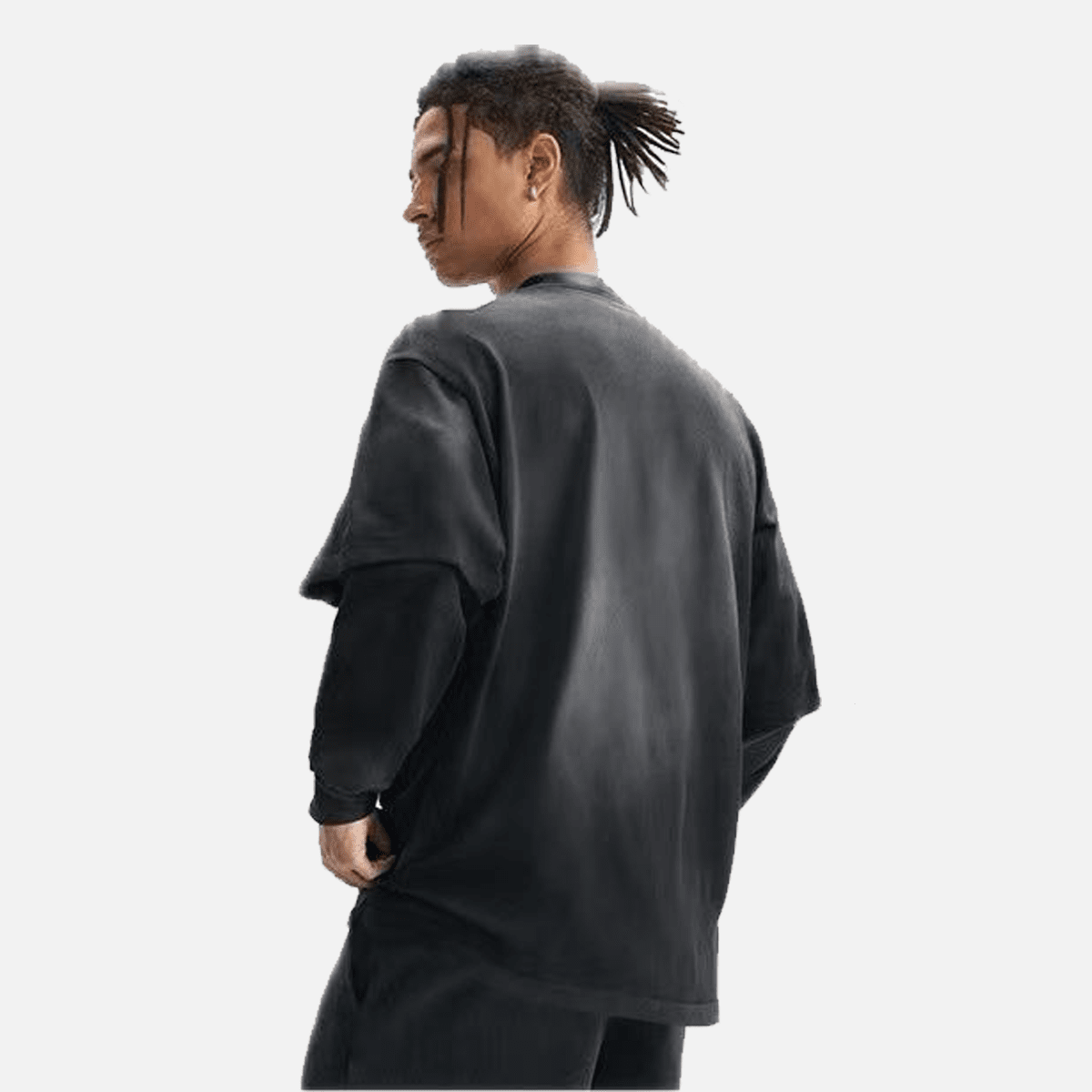 The Foundation Long - Sleeve(280GSM) - Elevated Agenda The Foundation Long - Sleeve(280GSM)Unisex Washed Vintage Double-gauze Long-sleeve T-shirt(280GSM) Black S