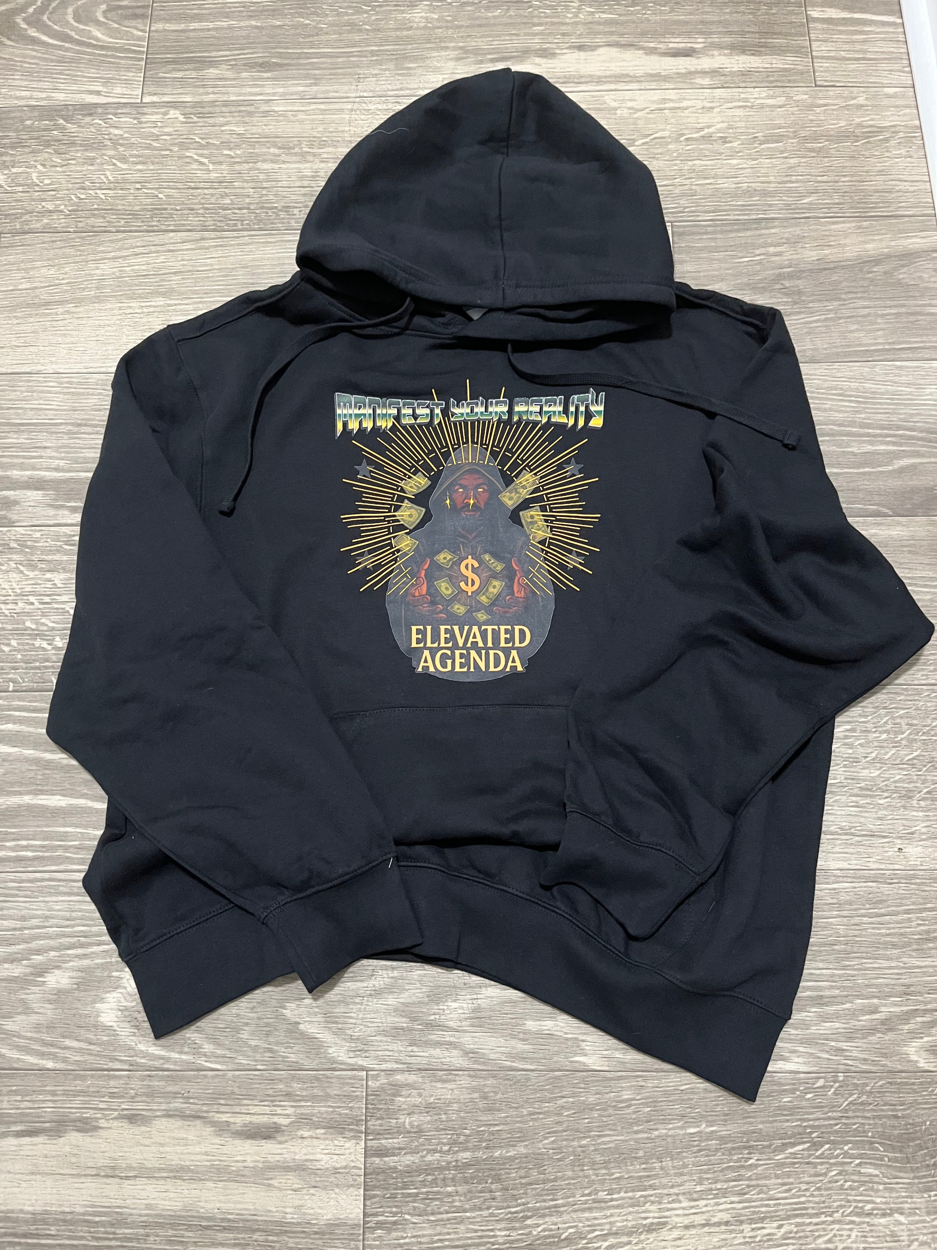 Got it out the ether Black bedazzled hoodie