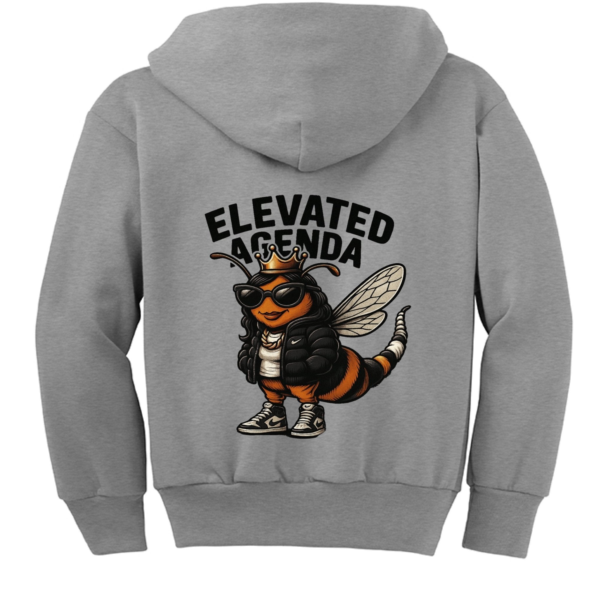 bianca bee zip up hoodie - Elevated Agenda Ath Heather - BACK19g64amekqt73a