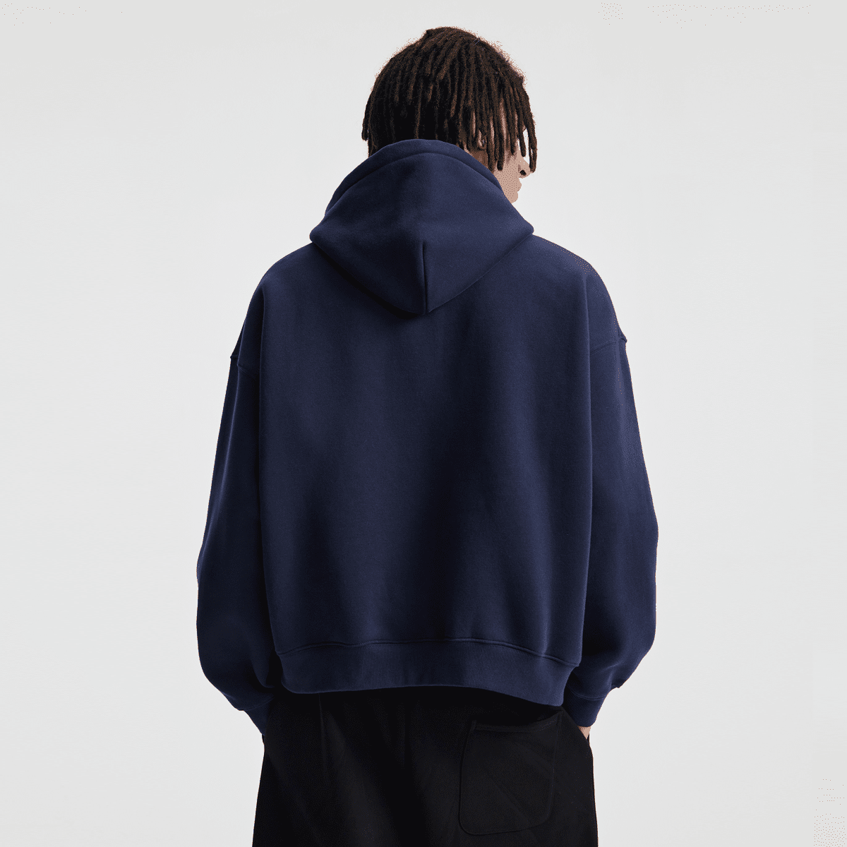Unisex Heavyweight Boxy Cropped Fleece Zip - Up Hoodie (380GSM) - Elevated AgendaUnisex Heavyweight Boxy Cropped Fleece Zip - Up Hoodie (380GSM)Unisex Boxy Cropped Fleece Hoodie(380GSM) Navy Blue S