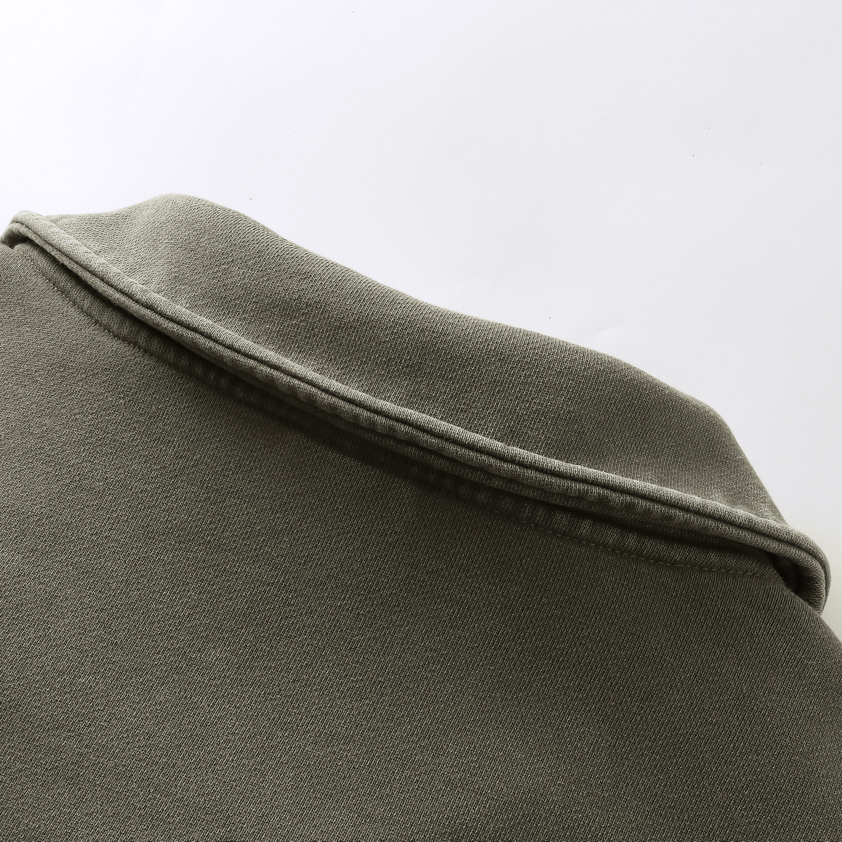 Unisex Washed Distressed French Terry Collared Oversized Long - Sleeve（380GSM） - Elevated AgendaUnisex Washed Distressed French Terry Collared Oversized Long - Sleeve（380GSM）Unisex Washed Distressed French Terry Collared Oversized Long-Sleeve（400GSM） Khaki Green S