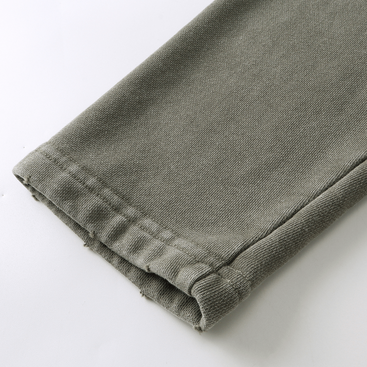 Unisex Washed Distressed French Terry Collared Oversized Long - Sleeve（380GSM） - Elevated AgendaUnisex Washed Distressed French Terry Collared Oversized Long - Sleeve（380GSM）Unisex Washed Distressed French Terry Collared Oversized Long-Sleeve（400GSM） Khaki Green S
