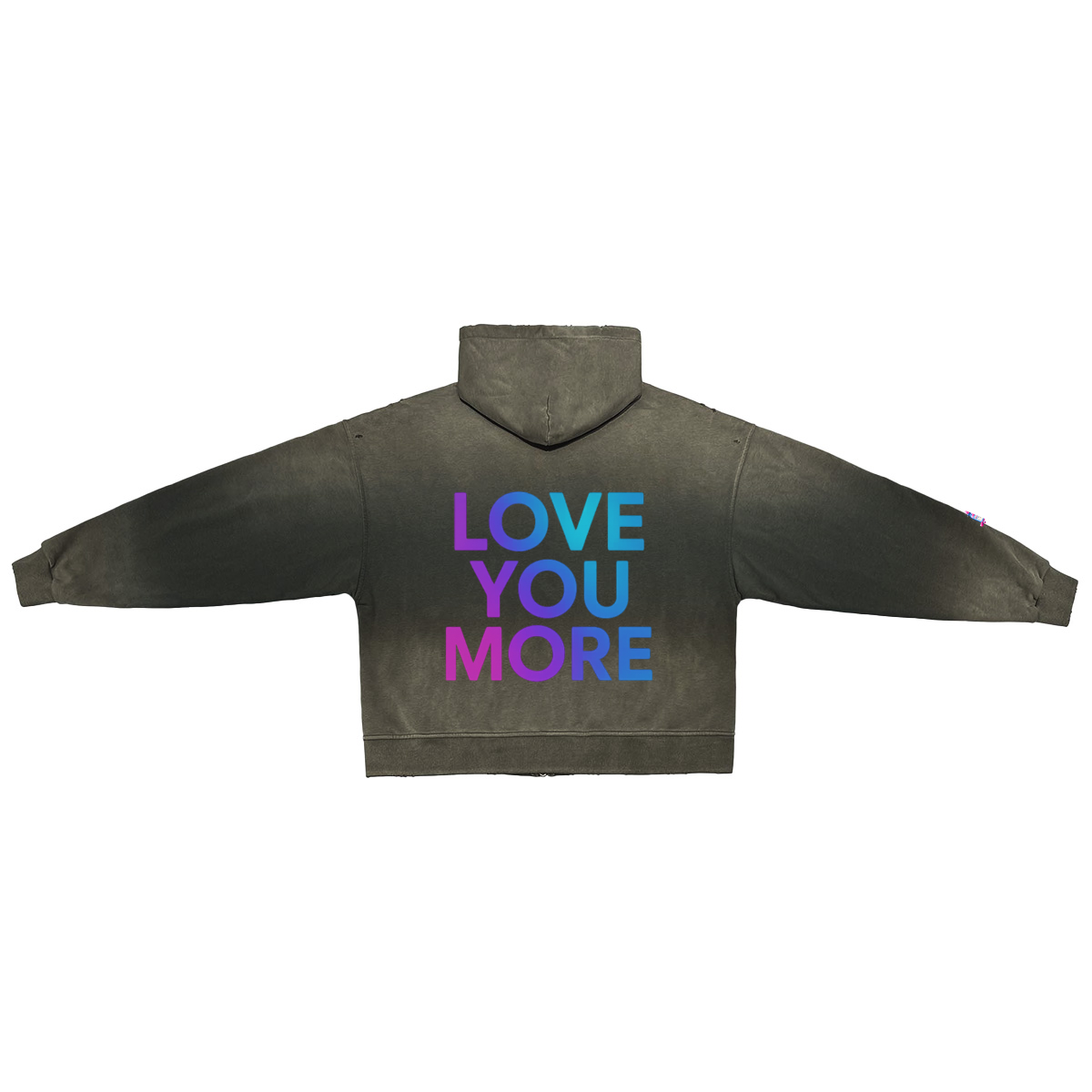 Unisex Washed Distressed Dystopian Streetwear Zip-Up Hoodie(420GSM)