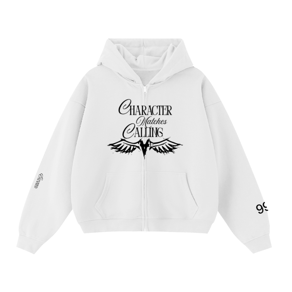 Unisex Cropped Double-Zip Hoodie (460 GSM)