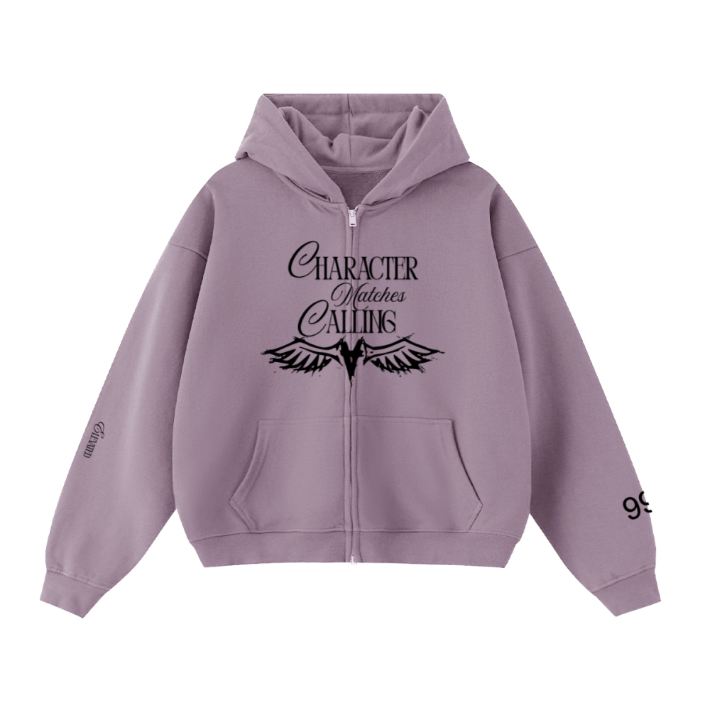 Unisex Cropped Double-Zip Hoodie (460 GSM)