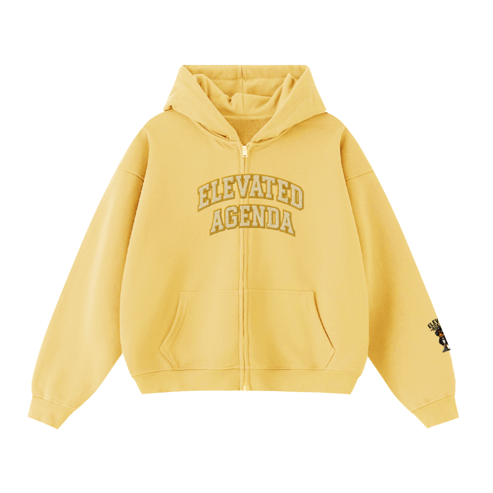 Unisex Cropped Double-Zip Hoodie (460 GSM)