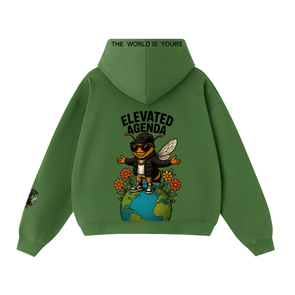 Unisex Cropped Double-Zip Hoodie (460 GSM)