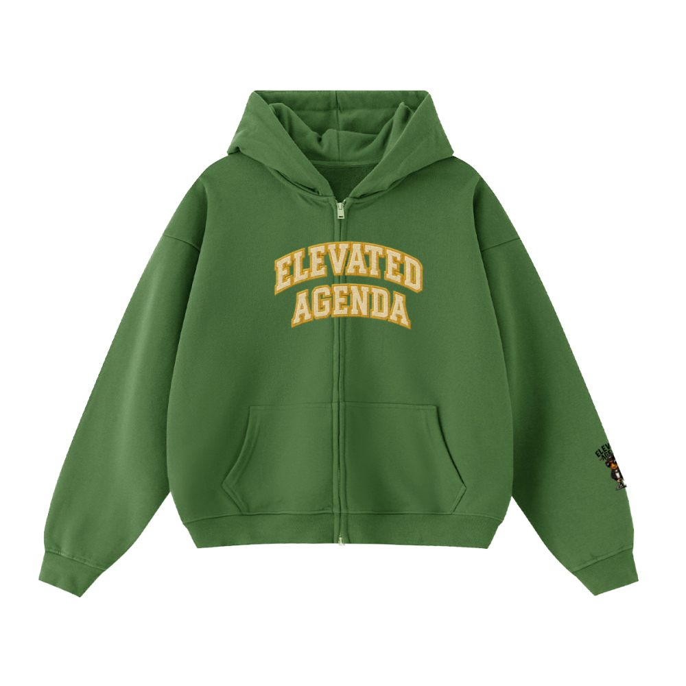Unisex Cropped Double-Zip Hoodie (460 GSM)