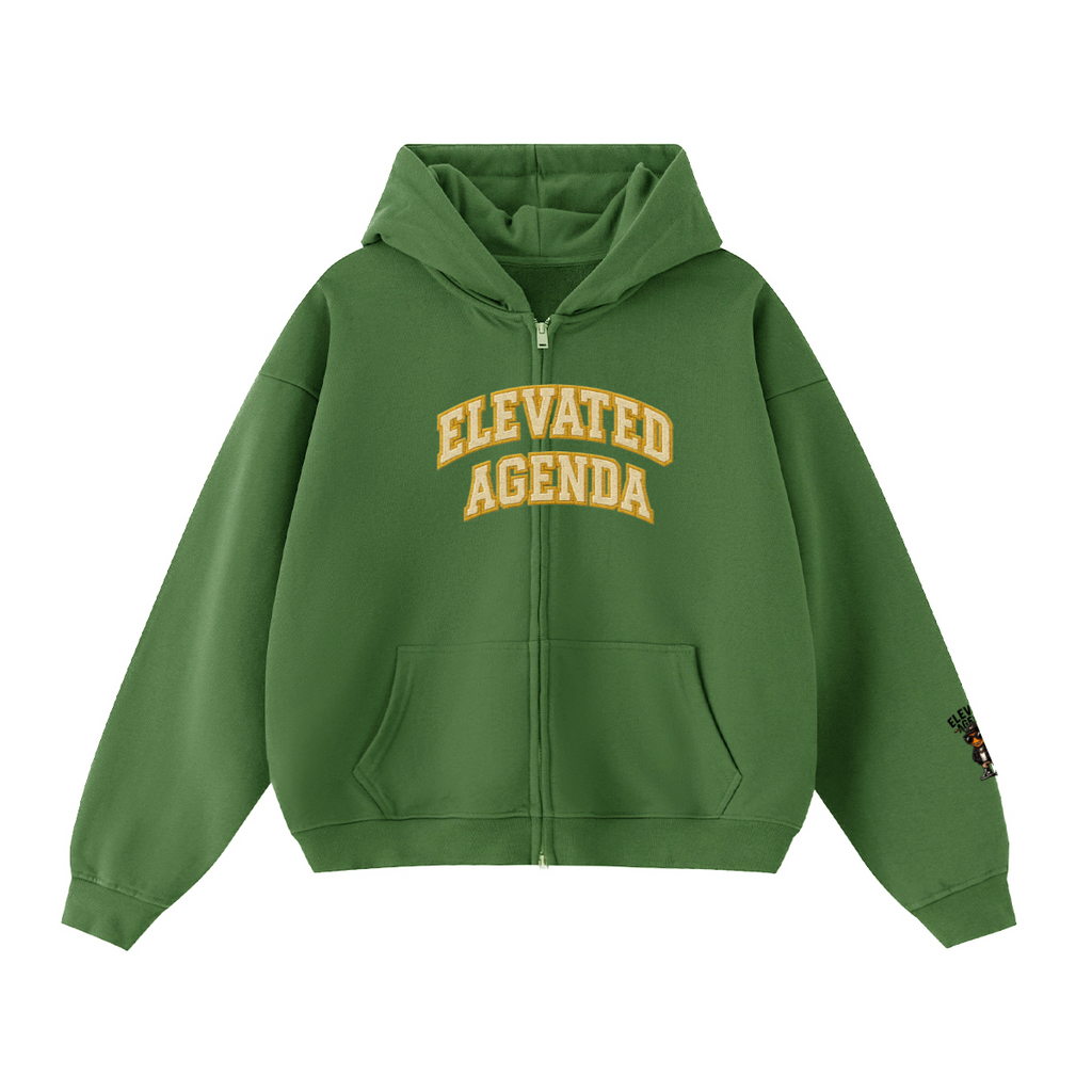 Unisex Cropped Double-Zip Hoodie (460 GSM)