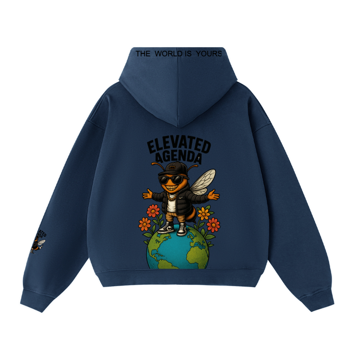 Unisex Cropped Double-Zip Hoodie (460 GSM)