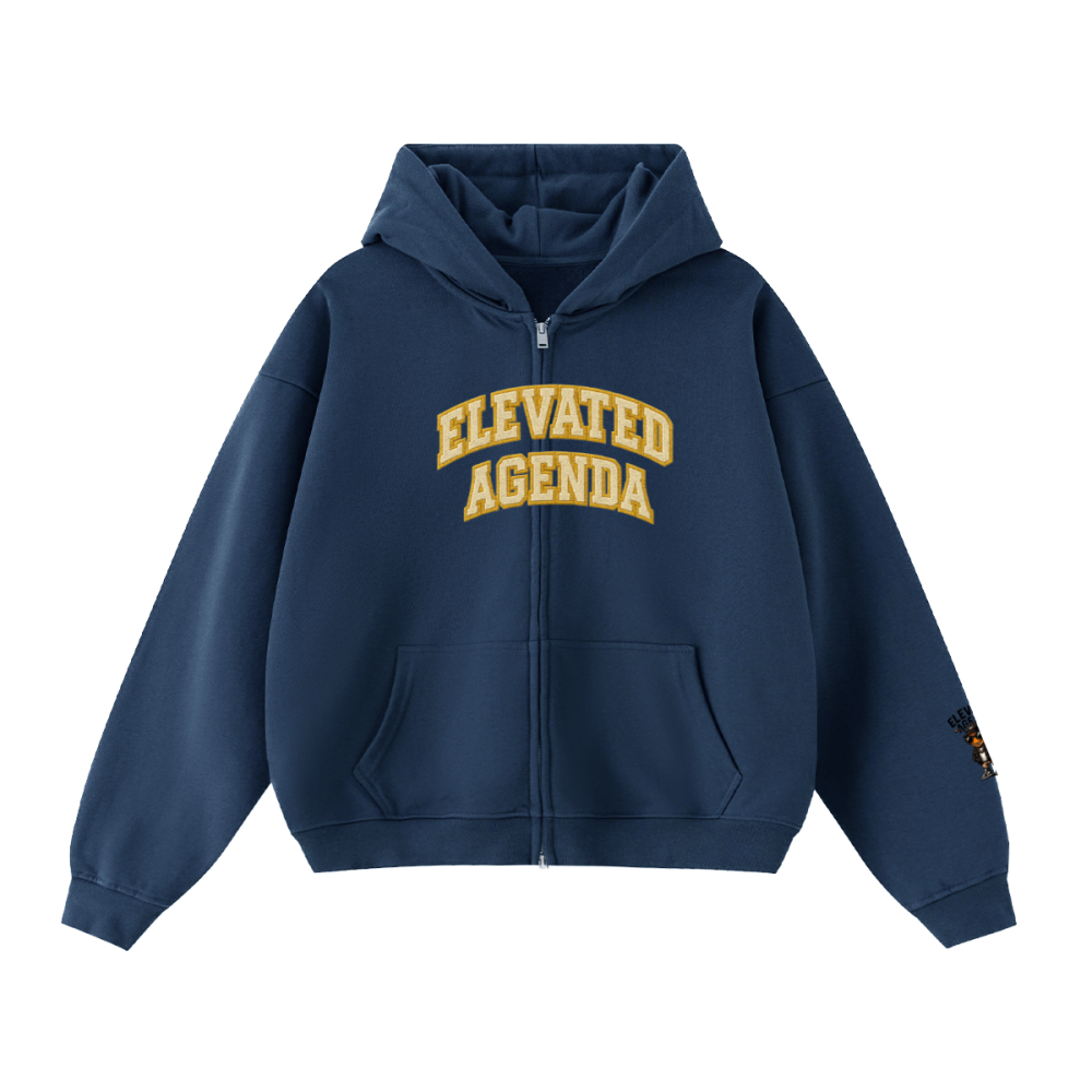 Unisex Cropped Double-Zip Hoodie (460 GSM)