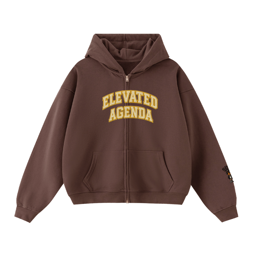 Unisex Cropped Double-Zip Hoodie (460 GSM)