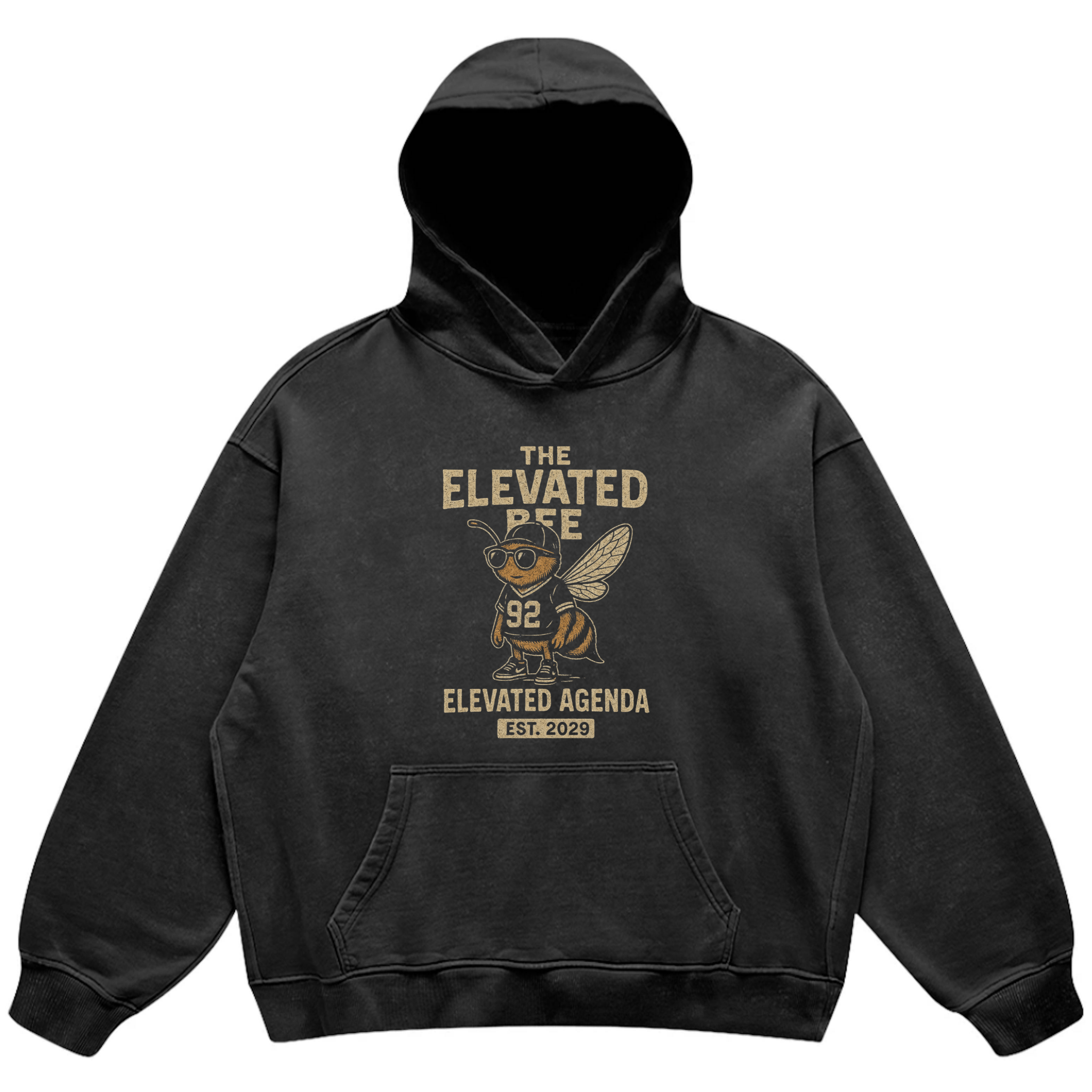 THE DRONE VARSITY Super Heavyweight Hoodie(440GSM) - Elevated Agenda THE DRONE VARSITY Super Heavyweight Hoodie(440GSM)440GSM Unisex Super Heavyweight Oversized Retro Hoodie Faded Black S