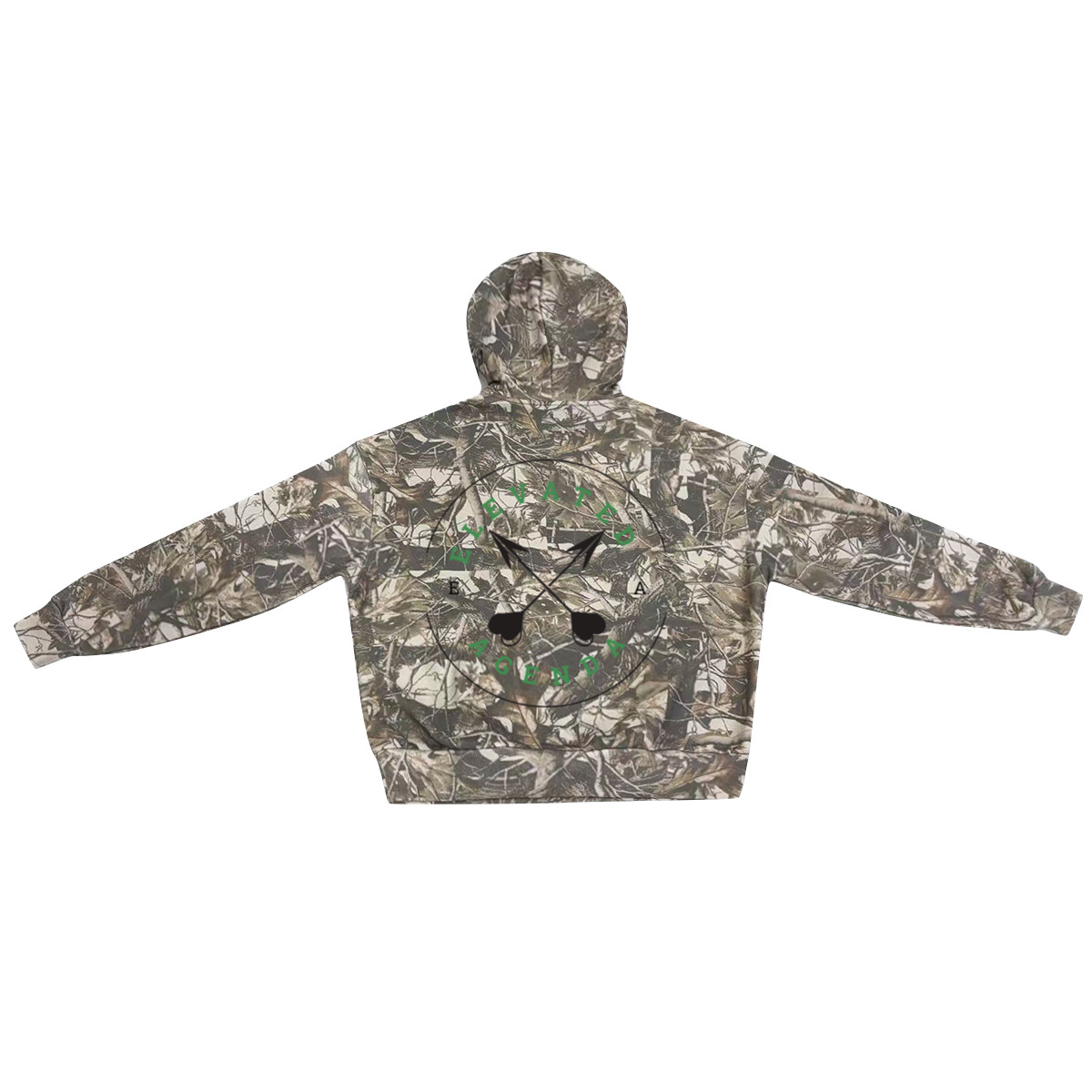 Unisex 100% Cotton French Terry Camo Hoodie（400GSM）