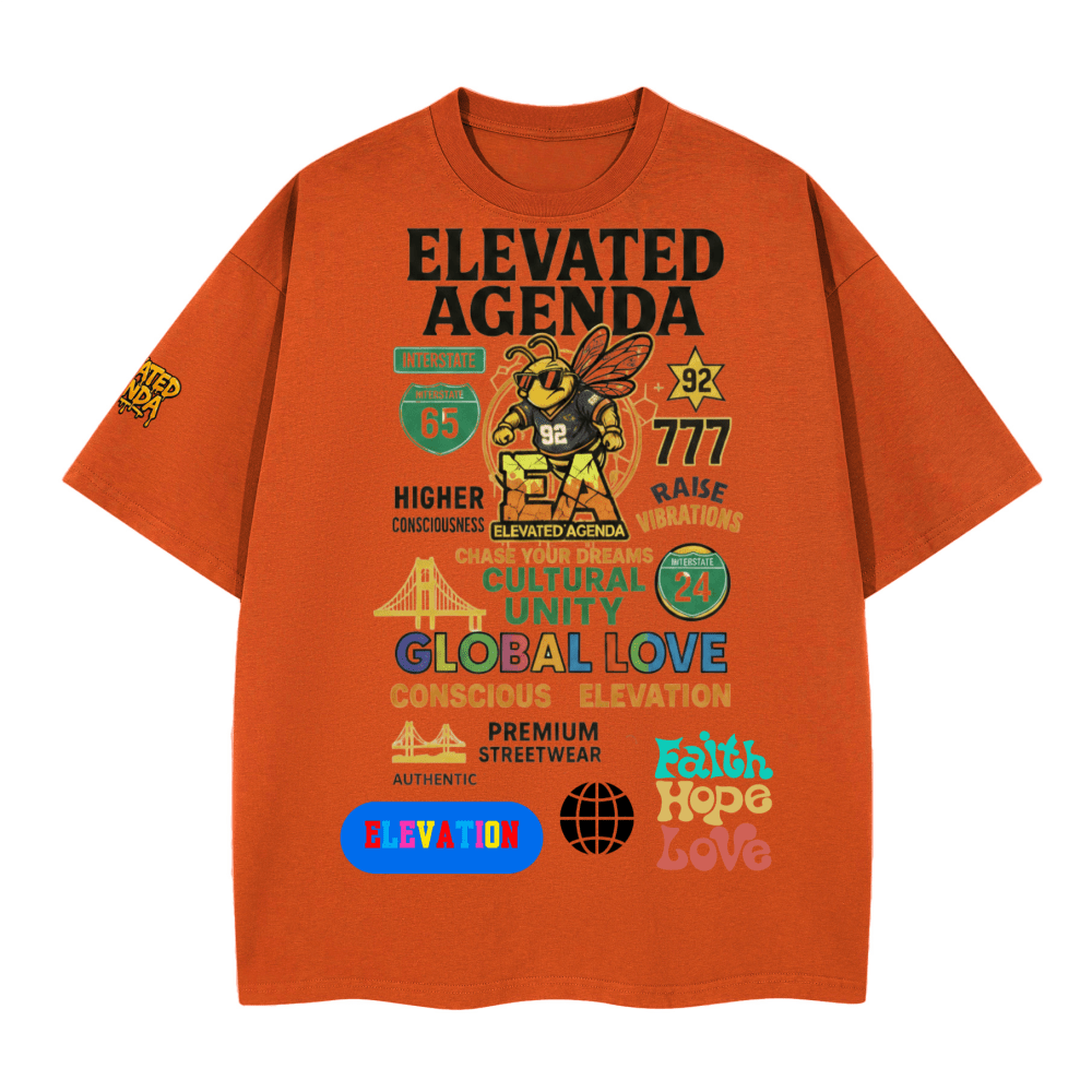Unisex Boxy T-shirt(280GSM) - Elevated Agenda Unisex Boxy T-shirt(280GSM)Unisex Boxy T-shirt(280GSM) Orange S