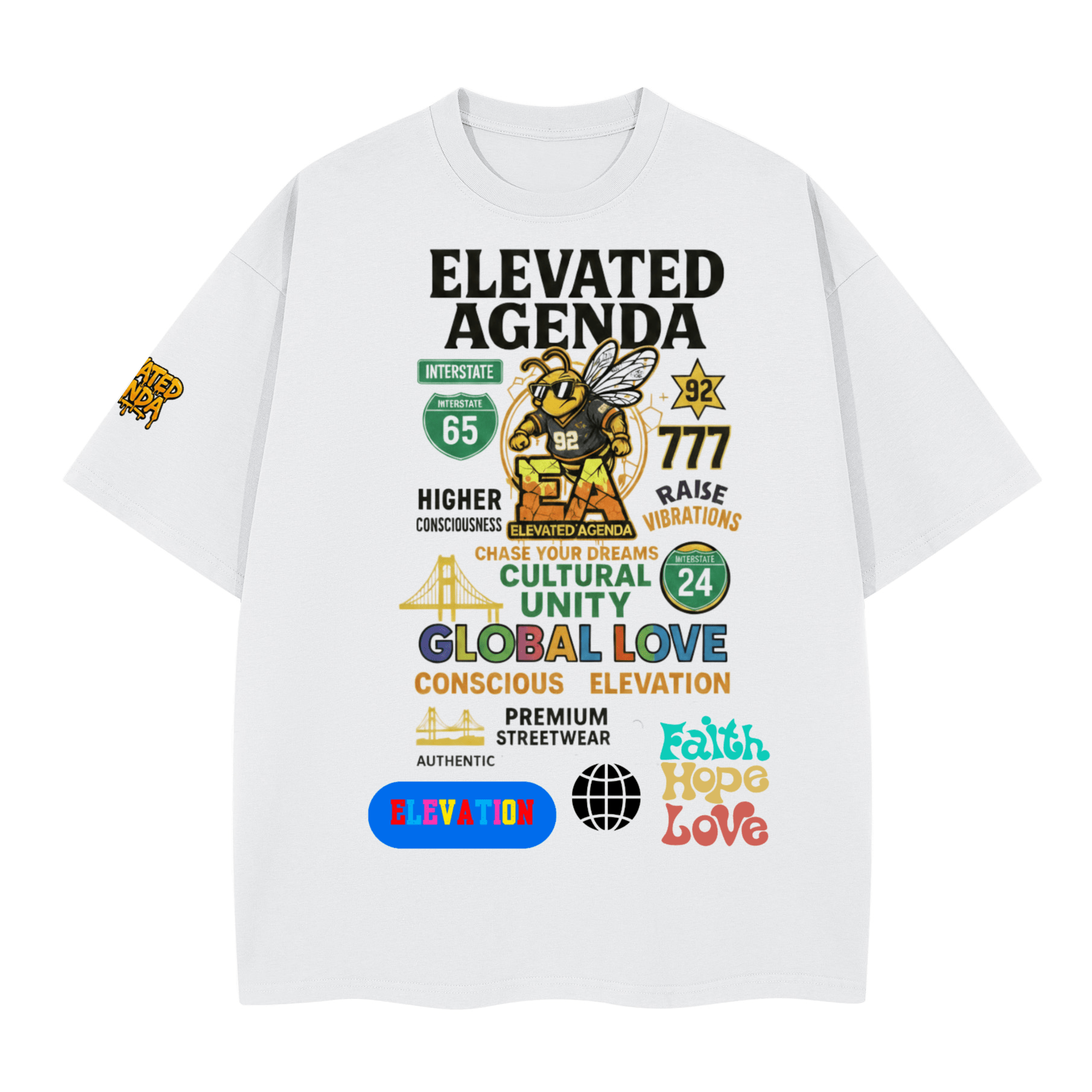 Unisex Boxy T-shirt(280GSM) - Elevated Agenda Unisex Boxy T-shirt(280GSM)280GSM Unisex Boxy T-shirt White S