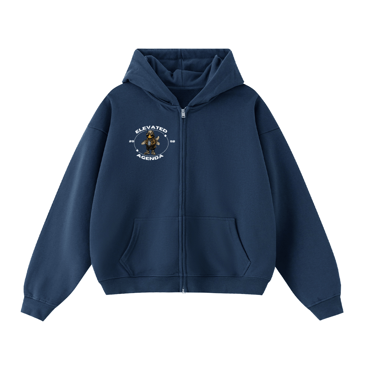 Unisex Cropped Oversized Zip - up Hoodie (460 GSM) - Elevated AgendaUnisex Cropped Oversized Zip - up Hoodie (460 GSM)Unisex Cropped Oversized Zip-up Hoodie (460 GSM) Green XS