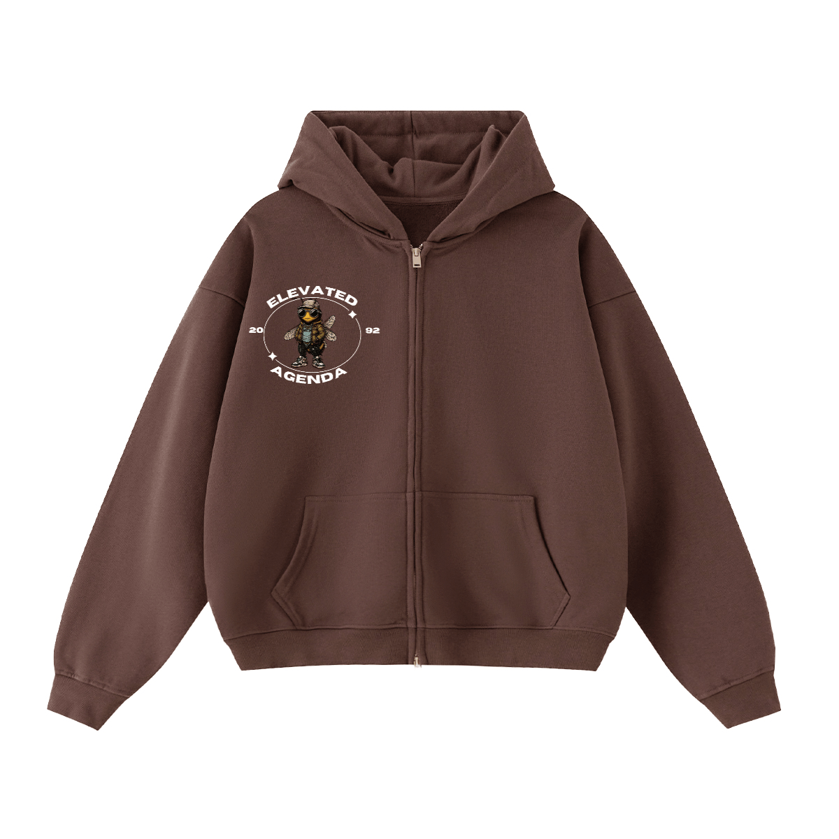 Unisex Cropped Oversized Zip - up Hoodie (460 GSM) - Elevated AgendaUnisex Cropped Oversized Zip - up Hoodie (460 GSM)Unisex Cropped Oversized Zip-up Hoodie (460 GSM) Green XS