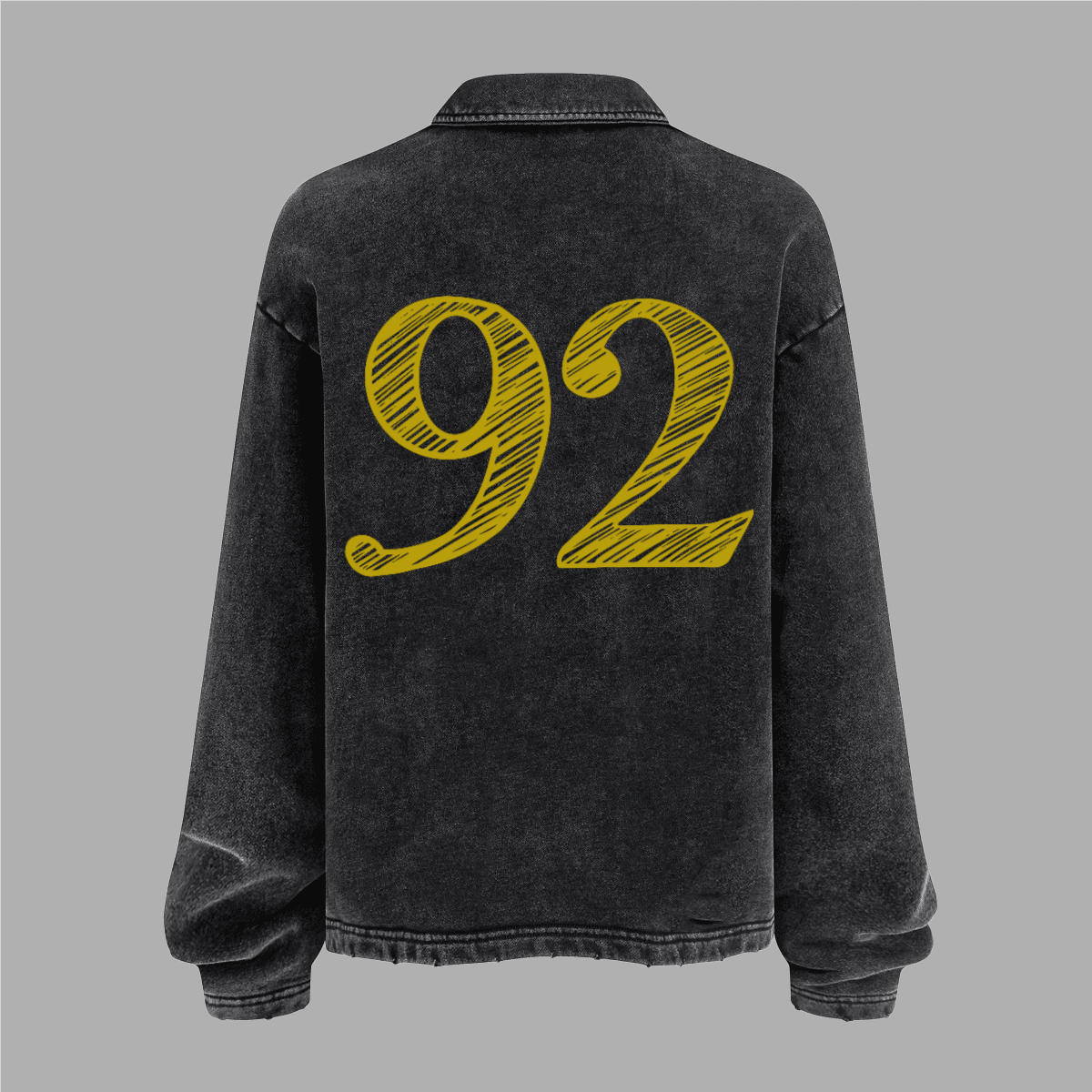 Unisex Washed Distressed French Terry Collared Oversized Long - Sleeve（380GSM） - Elevated AgendaUnisex Washed Distressed French Terry Collared Oversized Long - Sleeve（380GSM）Unisex Washed Distressed French Terry Collared Oversized Long-Sleeve（400GSM） Khaki Green S