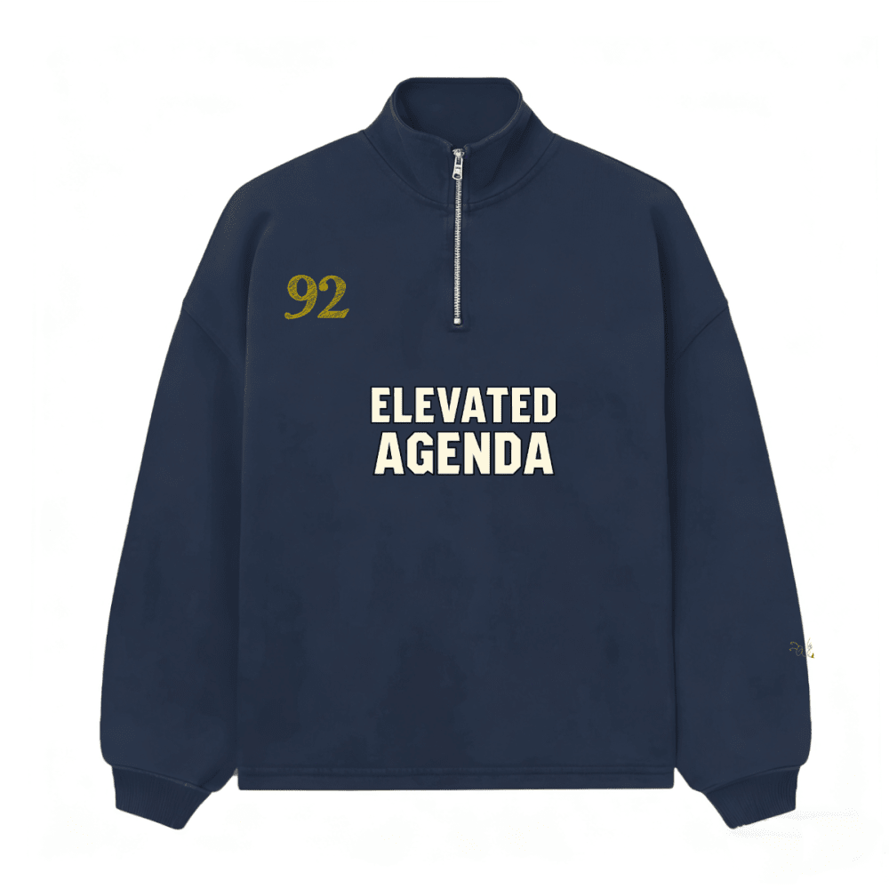 Unisex Stand - Up Collar Half - Zip Panelled Sweatshirt（460GSM） - Elevated AgendaUnisex Stand - Up Collar Half - Zip Panelled Sweatshirt（460GSM）Unisex Stand-Up Collar Half-Zip Panelled Sweatshirt（460GSM） Smoky Blue XS