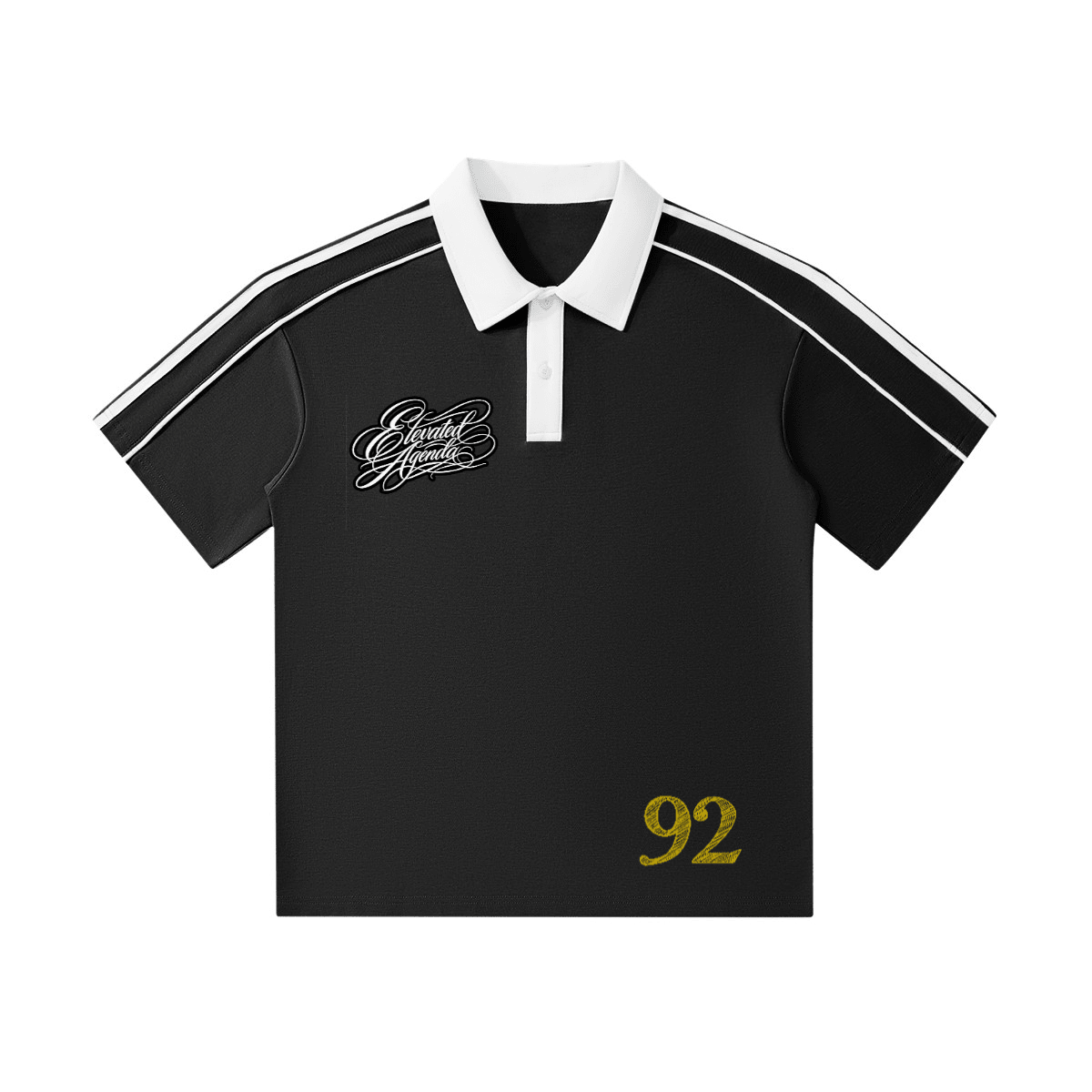 Unisex Contrast Collar Short - Sleeve Polo Shirt（240GSM） - Elevated AgendaUnisex Contrast Collar Short - Sleeve Polo Shirt（240GSM）Unisex Contrast Collar Short-Sleeve Polo Shirt（240GSM） White/Black S